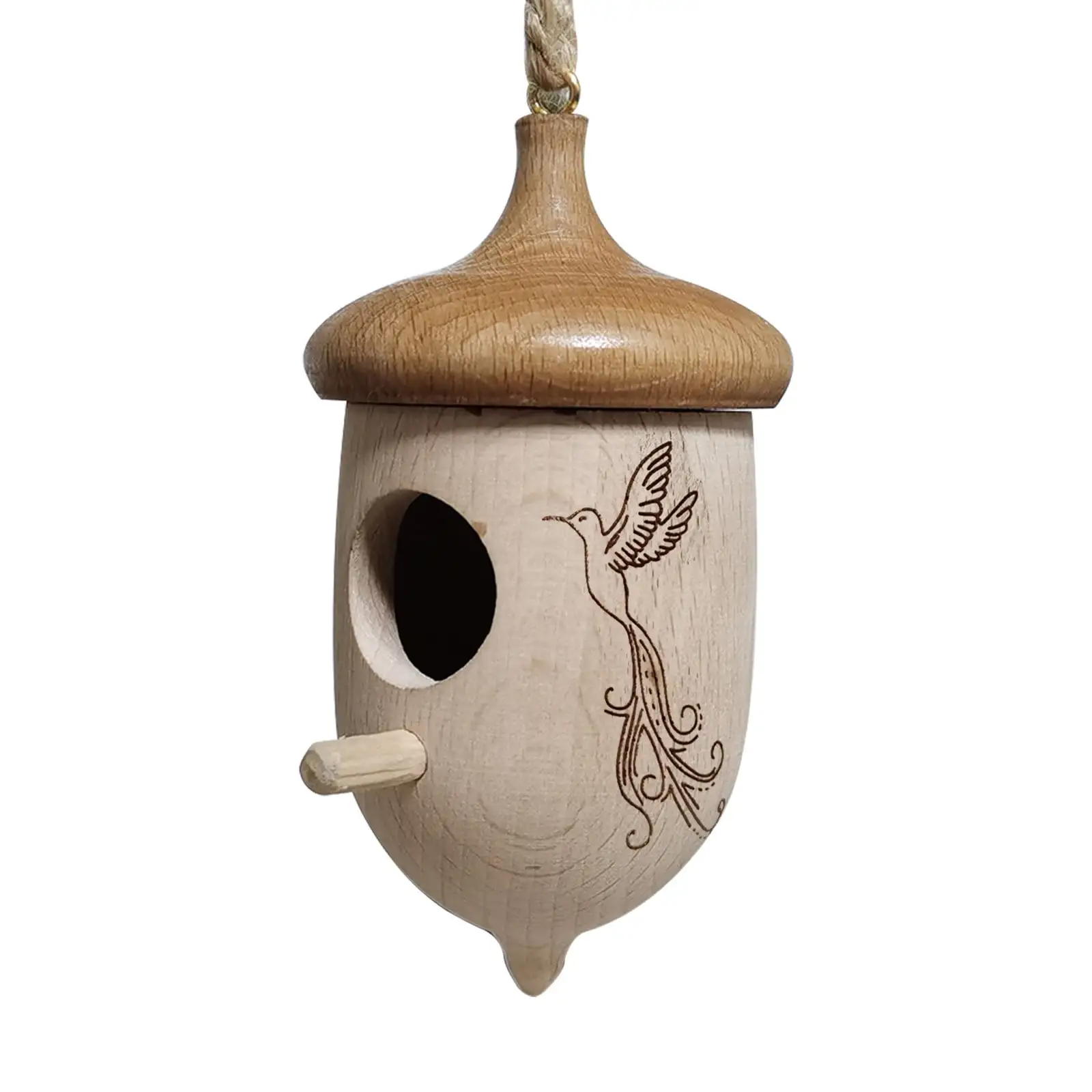 Bird House Bird Feeder Wooden Exterior Hanging Indoor And Outdoor Garden Decoration Bird House Hut