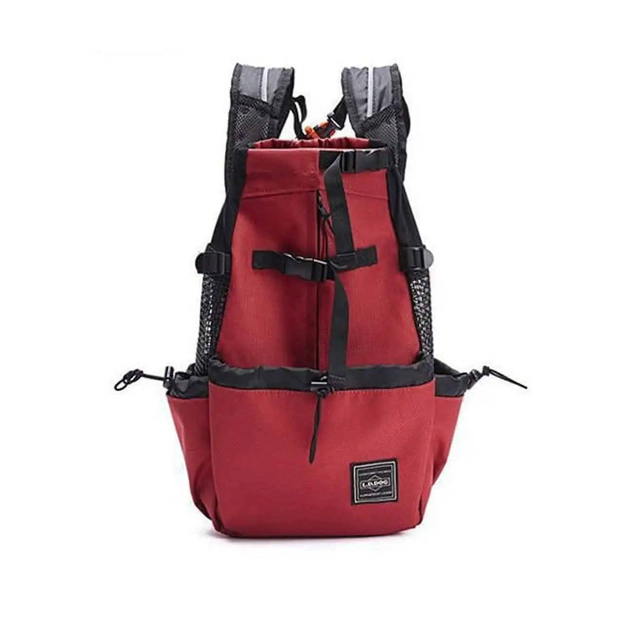 Biutsiun Hiking Pet Dog Carrier Travel Backpack Outdoor Ventilation Breathable Bicycle Motorcycle Outdoor Sport Mesh Bag Drop Shipping .Red .Size:M