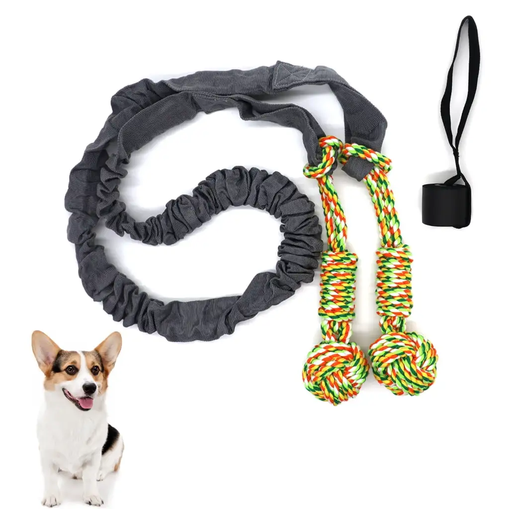 Blublu Park Large Dog Rope Toys for Aggressive Chewers Pitbull Tug of War Rope Interactive Heavy Duty Outdoor Strong Chew Rope. Gray