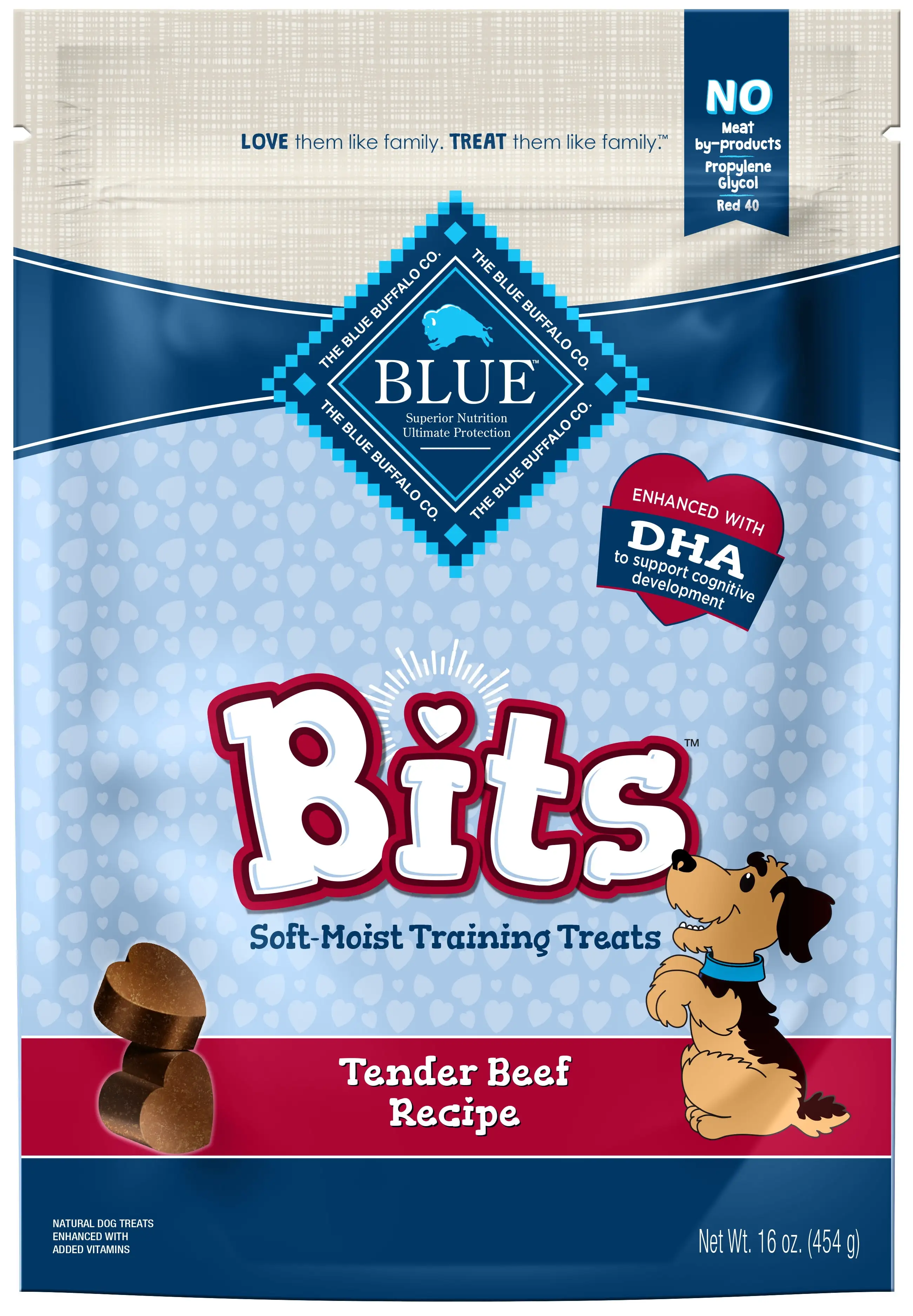 Blue Buffalo BLUE Bits Training Treats Beef Flavor Soft Treats for Dogs. Whole Grain. 16 oz. Bag