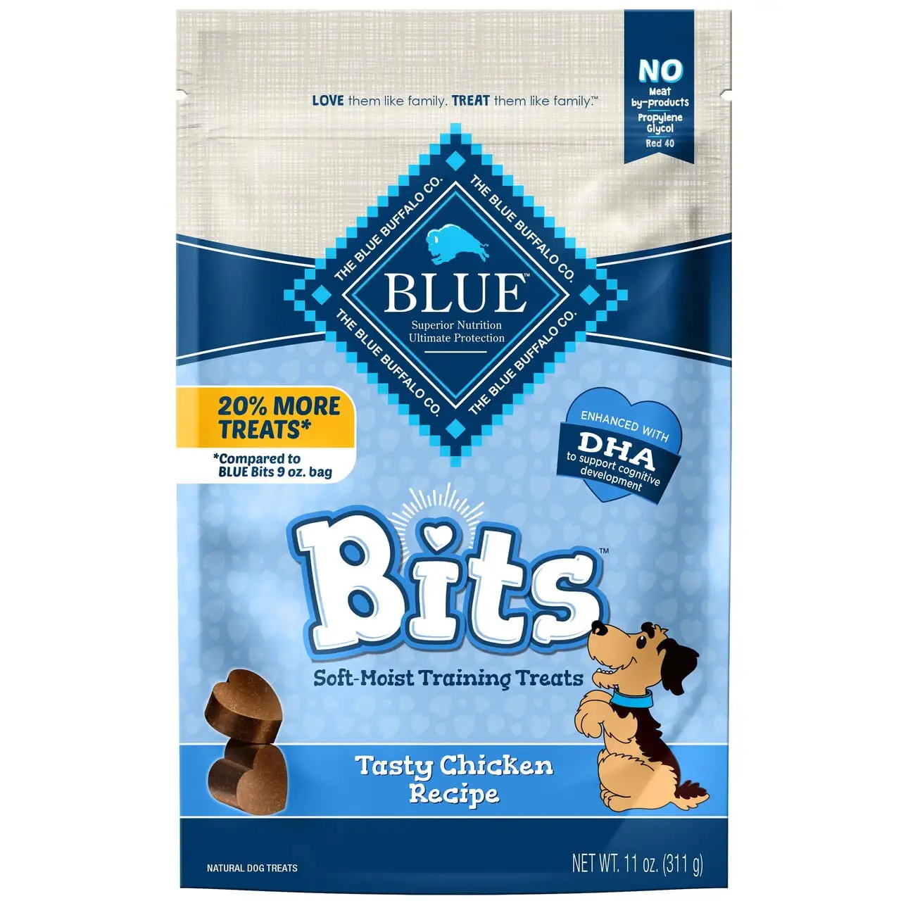 Blue Buffalo BLUE Bits Training Treats Chicken Flavor Soft Treats for Dogs. Whole Grain. 11 oz. Bag