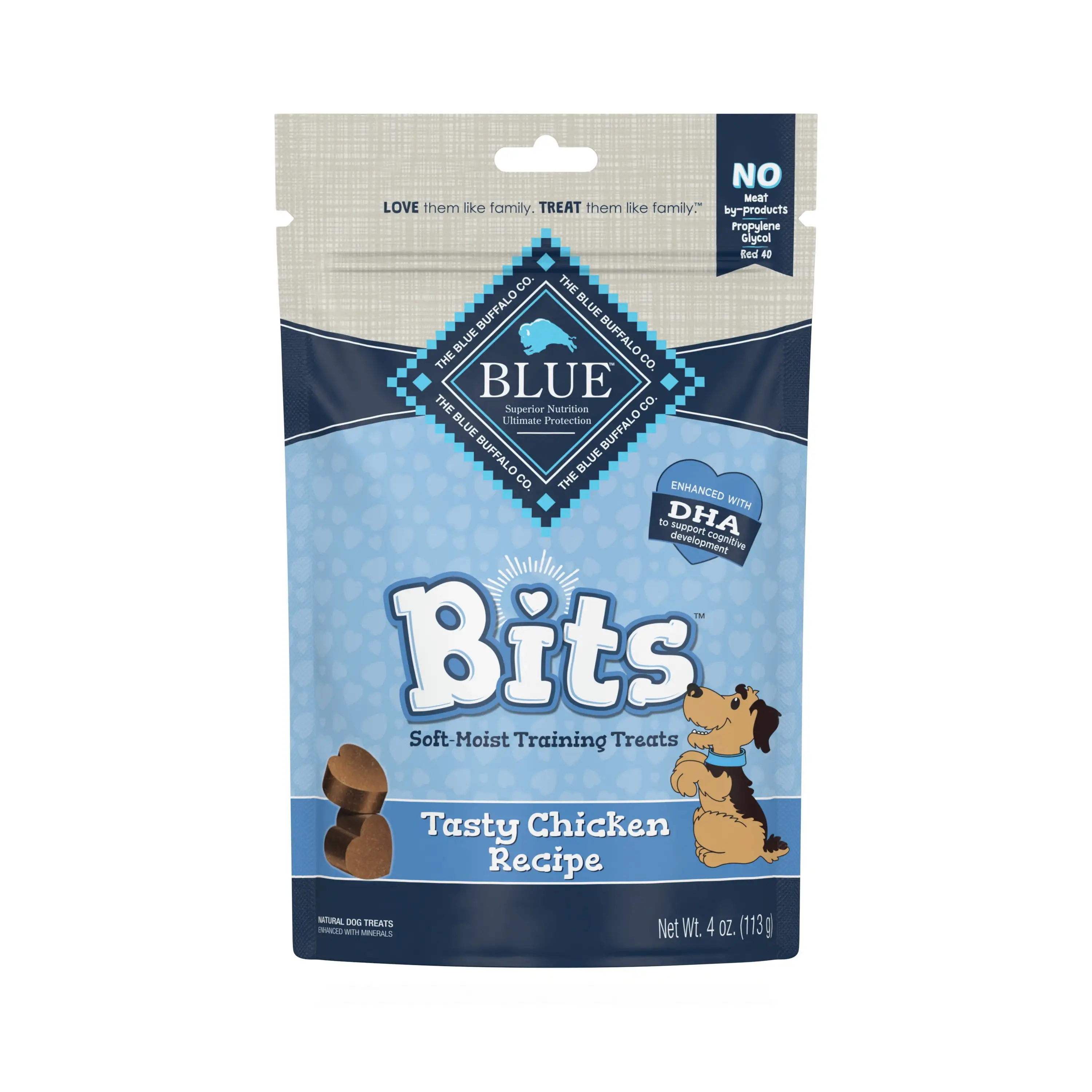 Blue Buffalo BLUE Bits Training Treats Chicken Flavor Soft Treats for Dogs. Whole Grain. 4 oz. Bag