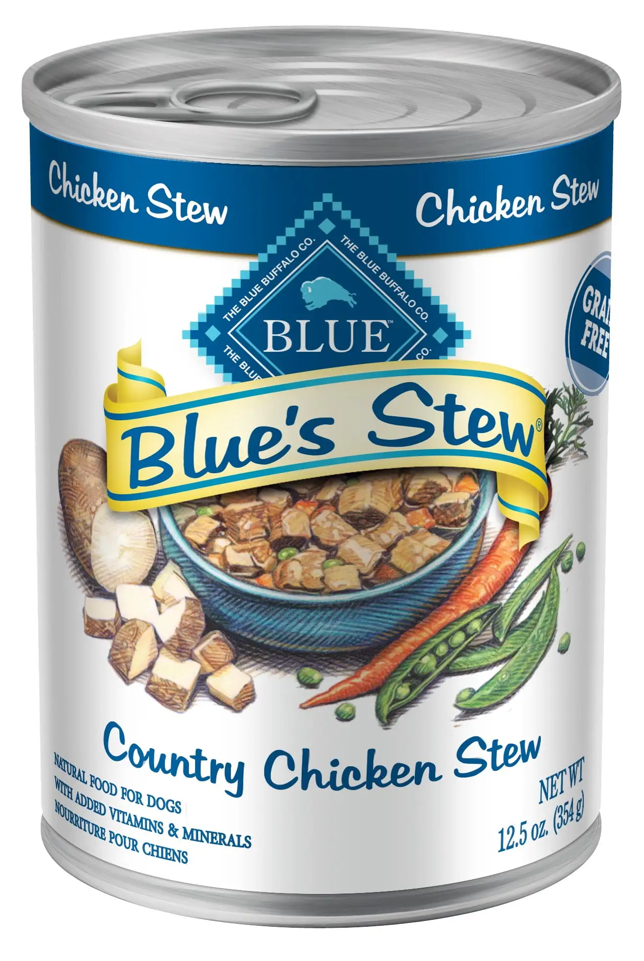 Blue Buffalo Blue's Stew Natural Adult Wet Dog Food. Chicken Stew 12.5-oz can