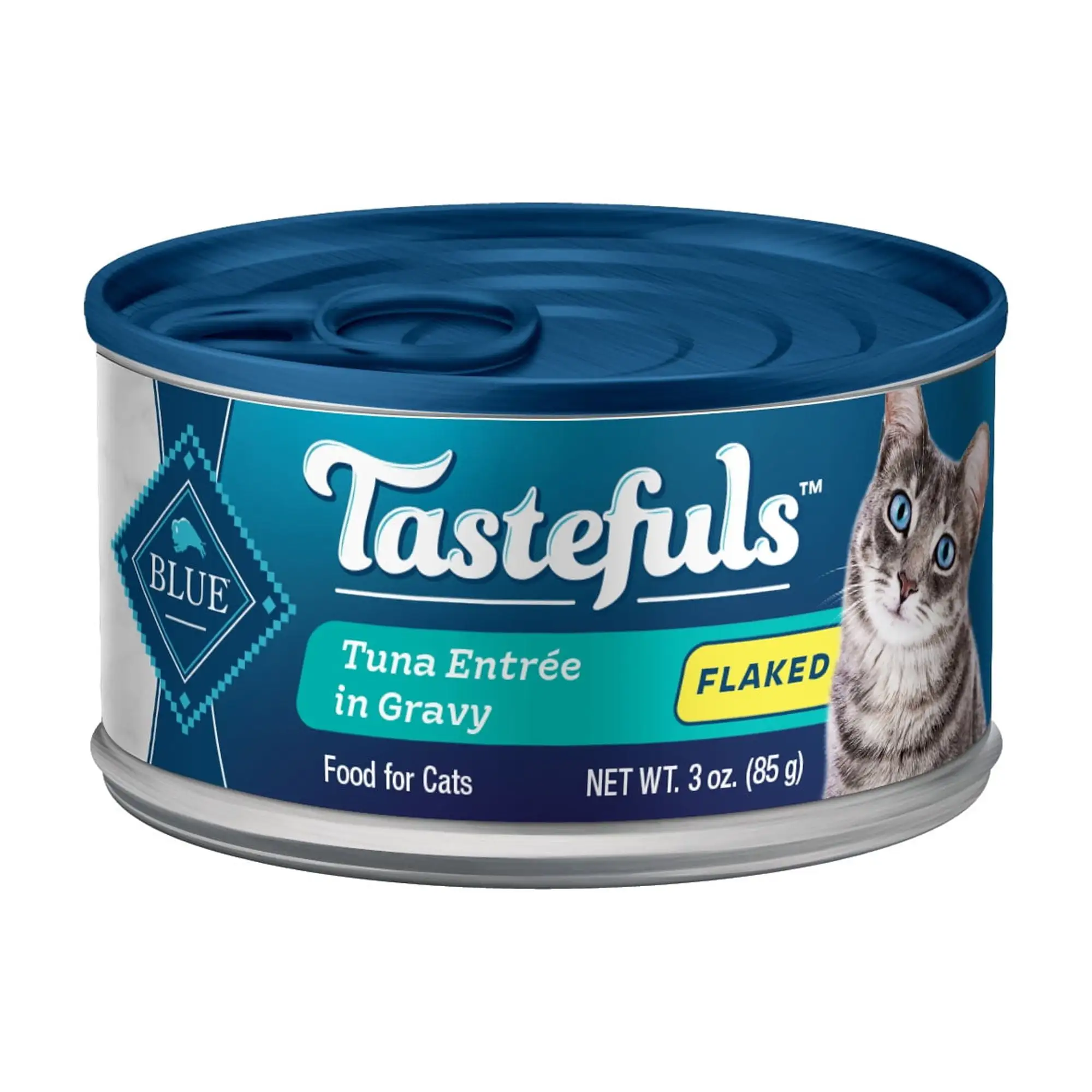 Blue Buffalo Tastefuls Natural Flaked Wet Cat Food. Tuna Entr??e in Gravy 3-oz Can