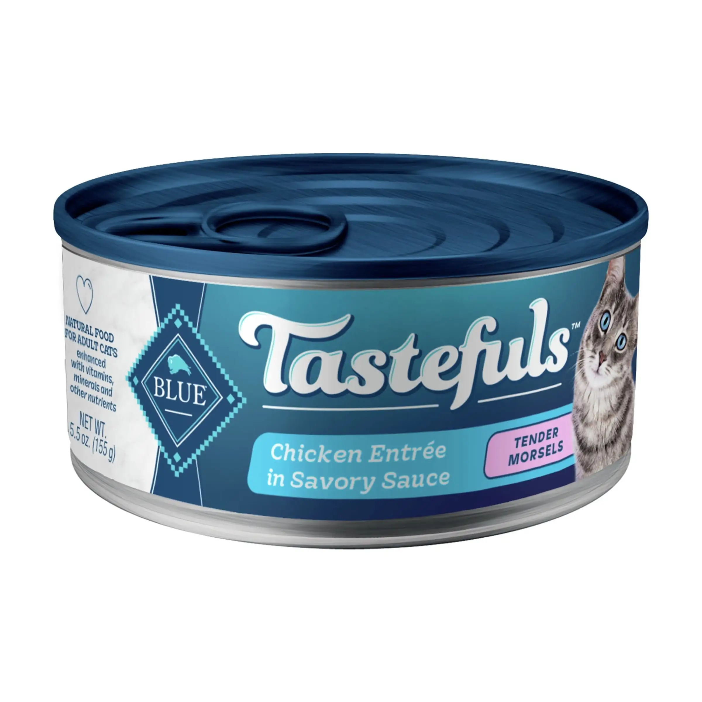 Blue Buffalo Tastefuls Natural Tender Morsels Wet Cat Food. Chicken Entr??e 5.5-oz Can