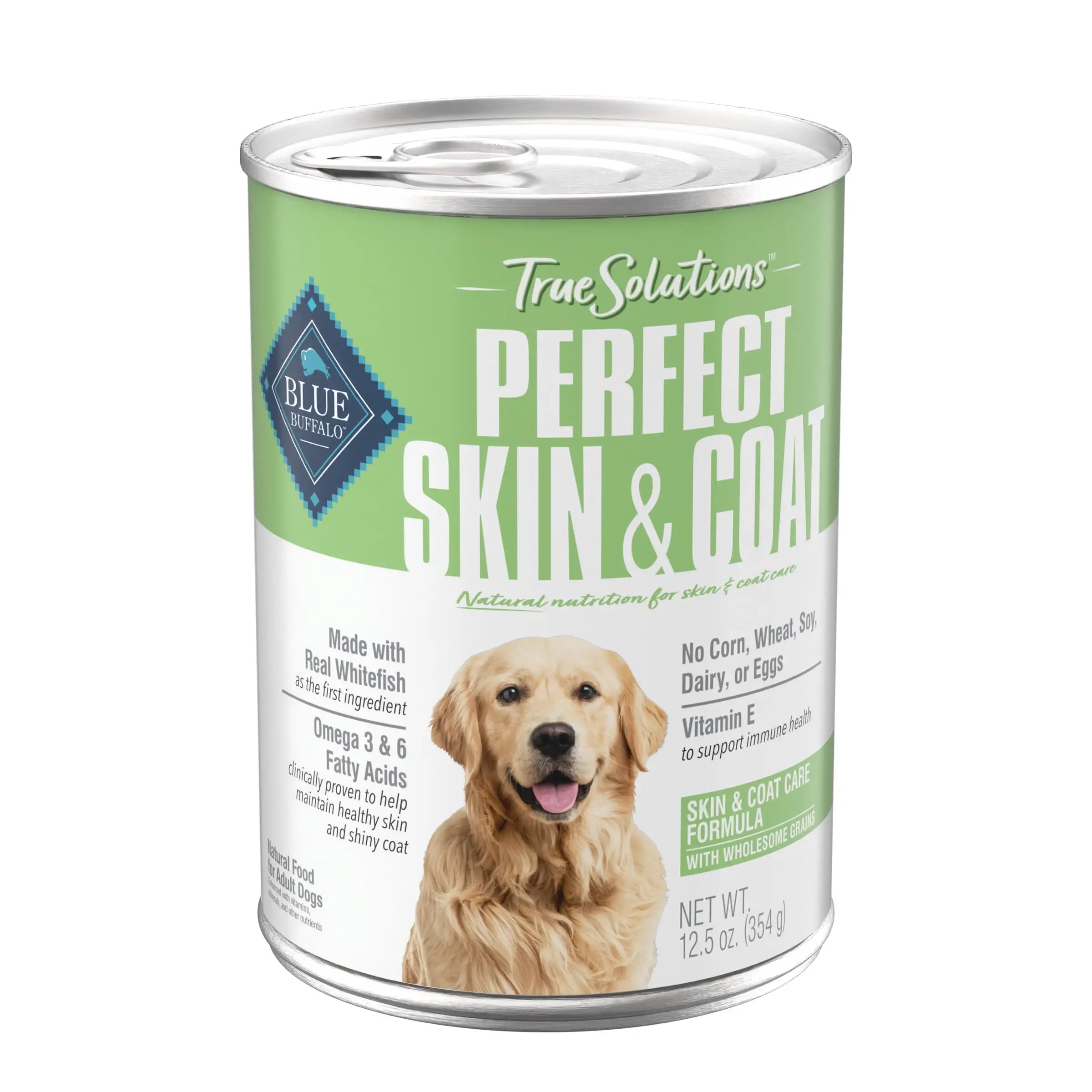 Blue Buffalo True Solutions Skin & Coat Care Wet Dog Food. Whitefish. 12.5 oz. Can