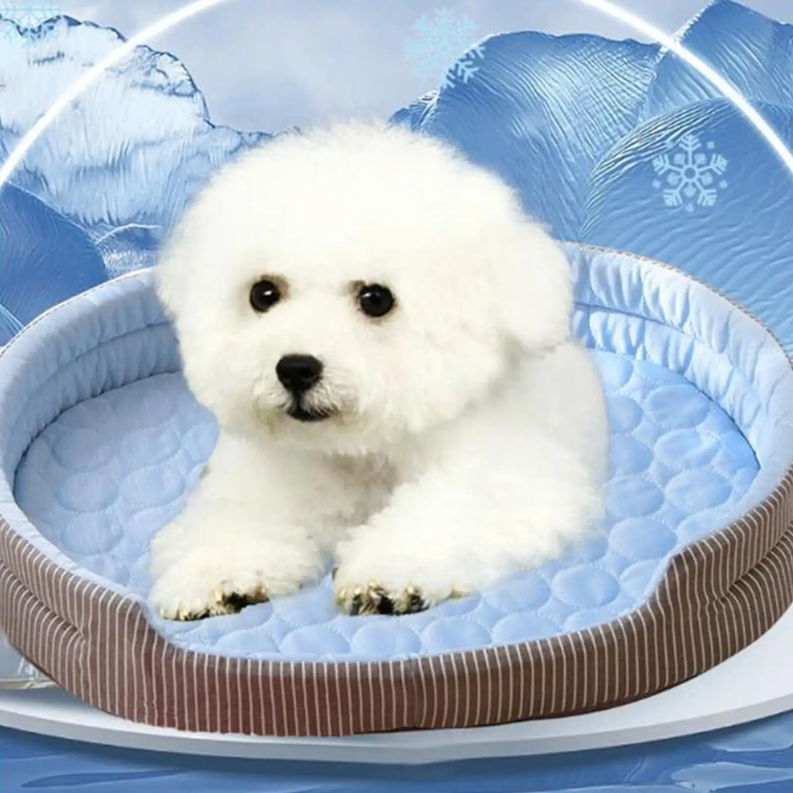 Blukids Dog Cooling Bed Breathable Self Cooling Cushion Bed 19.6??15. Washable Cooling Mat for Dogs Cats. Dog & Cat Crater Mattress Kennel Pad for Sleeping Keeps Pets Cool in Summer Heat