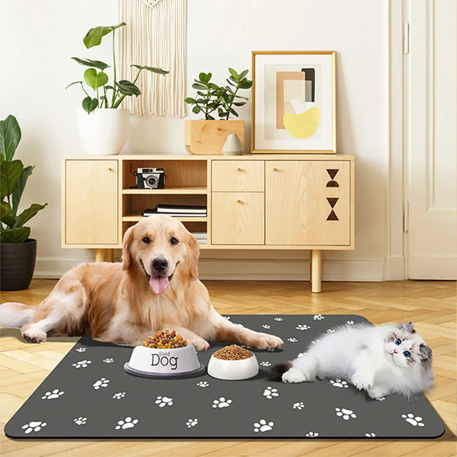 Blulids Super Soft Dog Mat 19.6??31.Washable Dog Bed Mat with Non-Slip Bottom. Cozy Dog Crater Mat Kennel Pad for Sleeping.Mattress for Large Medium Small Dogs & Cats