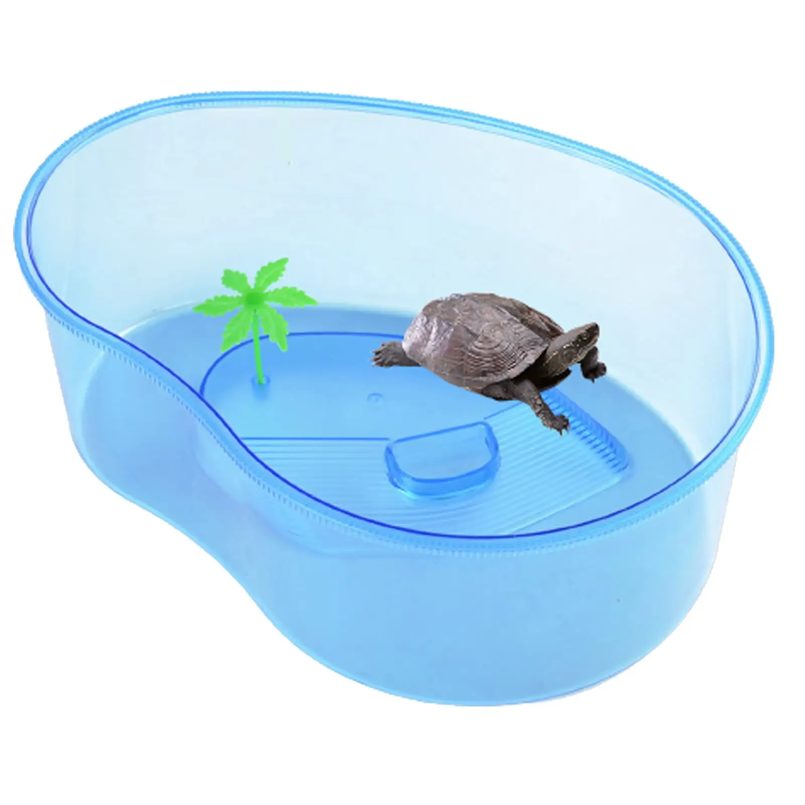 Bobasndm Turtle Aquarium. Plastic Turtle Habitat with Plant Platform. Breeding Box. Basking Platform. Terrapin Lake to Prevent Climbing for Crawfish