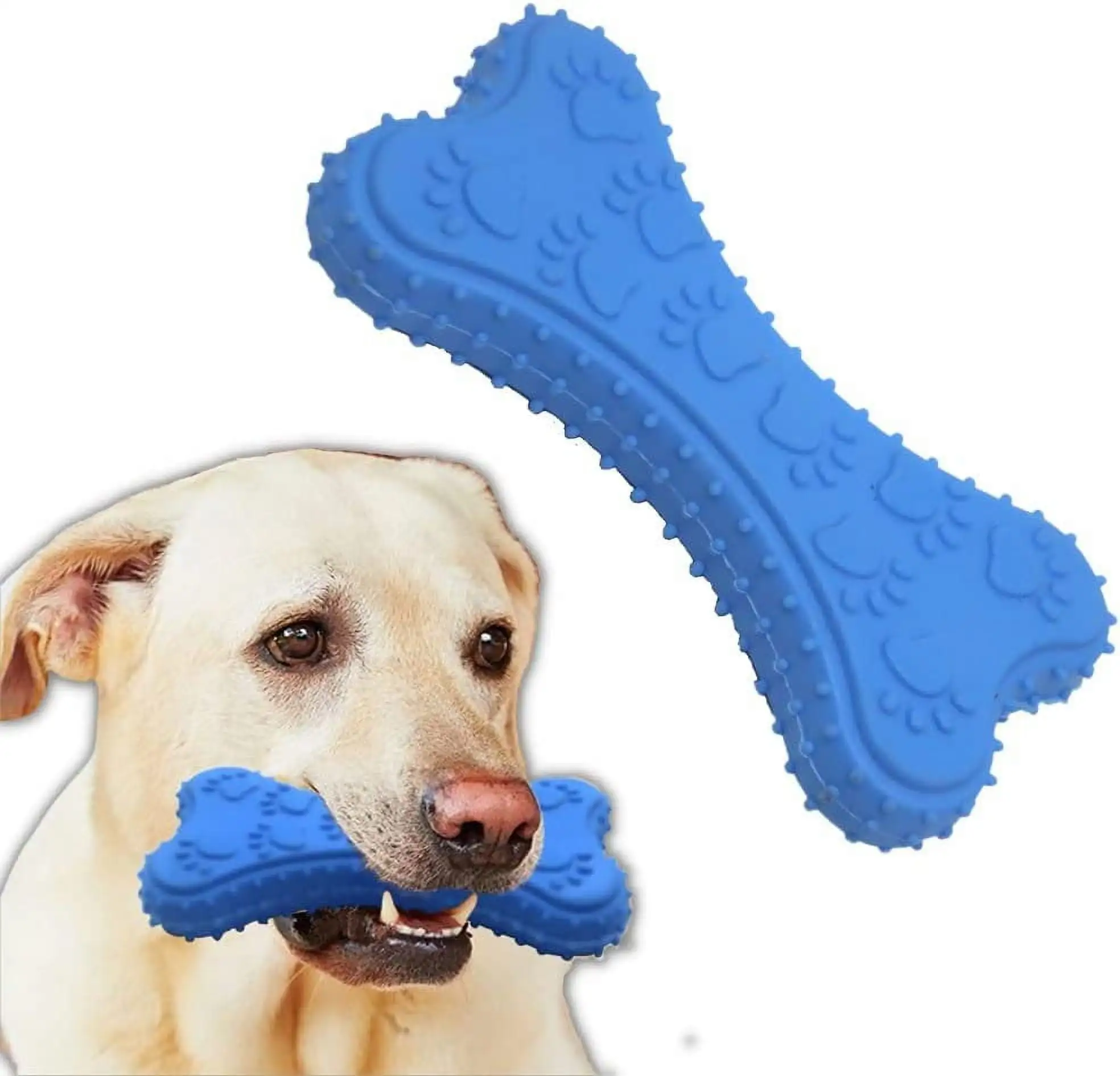 Bonita Pet Dog Chew Toy - Dog Toy for Aggressive Chewer - Indestructible Dog Toy - Interactive for Boredom - Dog Training Toy - Promotes Dental Health & Clean Teeth - Relieves Anxiety & Stress.Blue