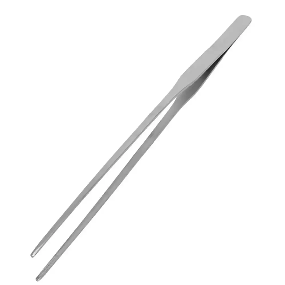 Bouanq Aquarium Tweezers. Stainless Steel Straight Tweezers for Fish Tank Aquatic Plants. Feeding Tongs for Hold Worms Reptiles Lizards Bearded Dragon