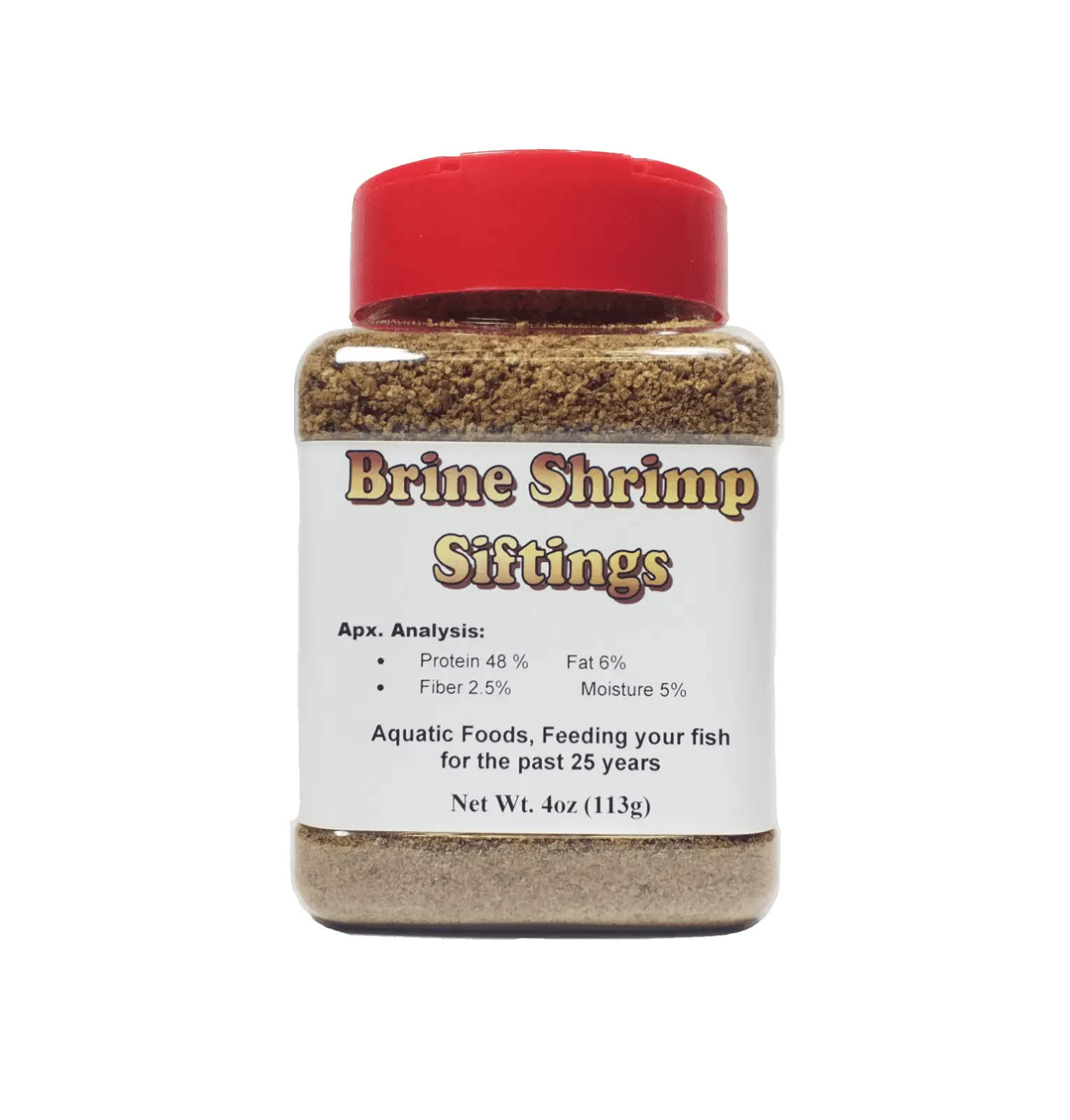 Brine Shrimp Siftings & Powder. 100% Shrimp??Small Jar 4oz