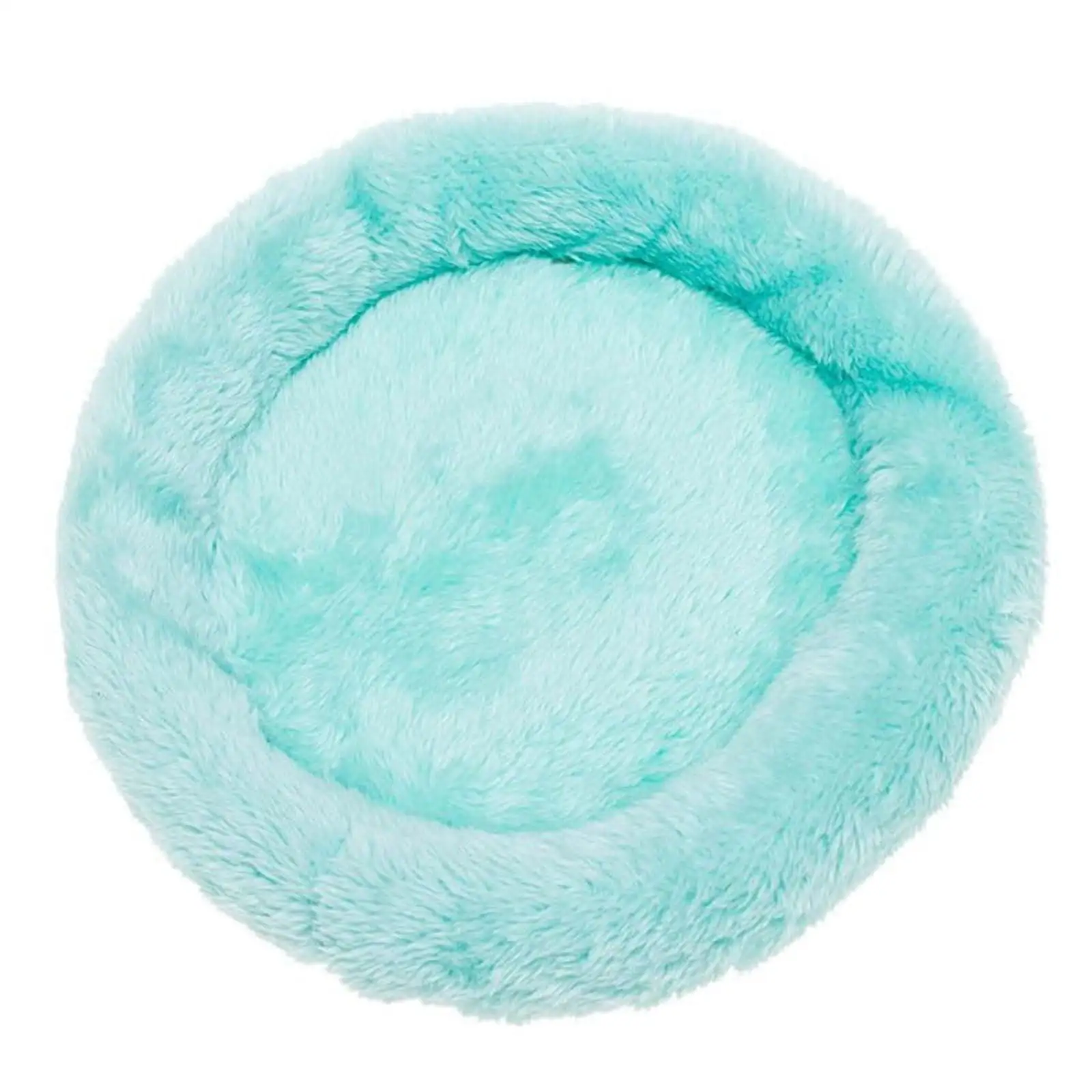 Brother Teddy Pet Cat Dog Beds for Indoor. Puppy Bed. Round Warm Soft Dog and Cat Bed. Fluffy Fur Plush Pad Bed. Small To Medium Sized Dog and Cat. Washable - Blue