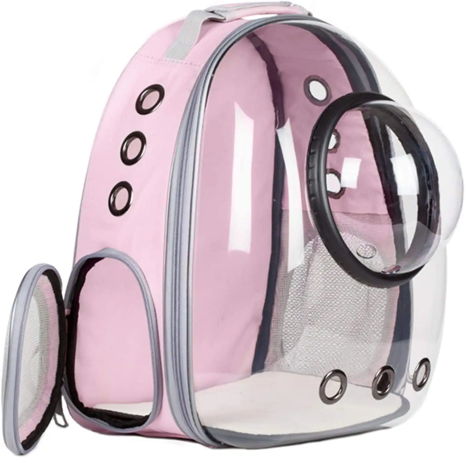 Bubble Travel Cat Backpack. Transparent Pet Backpack with Mat for Cat Dog. Airline Approved Bubble Cat Dog Carrier Backpacks for Travel. Hiking. Walking & Outdoor Use- Pink