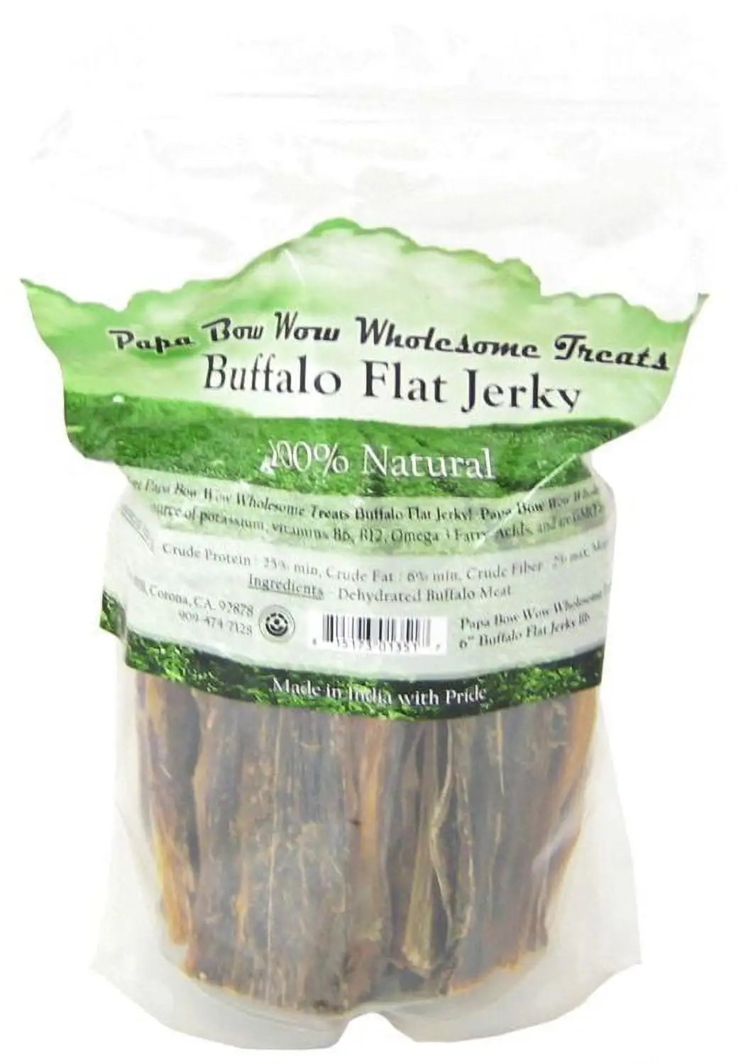 Buffalo Flat Jerky 6 Dog Treats 6 Flat Jerky - 1 lbs