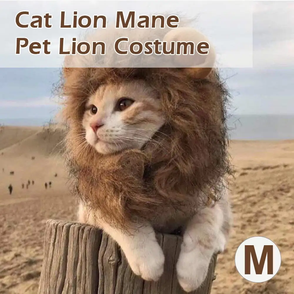 CACAGOO Cat Lion Mane Pet Lion Costume Pet Lion Hair for Dogs Cats Pets