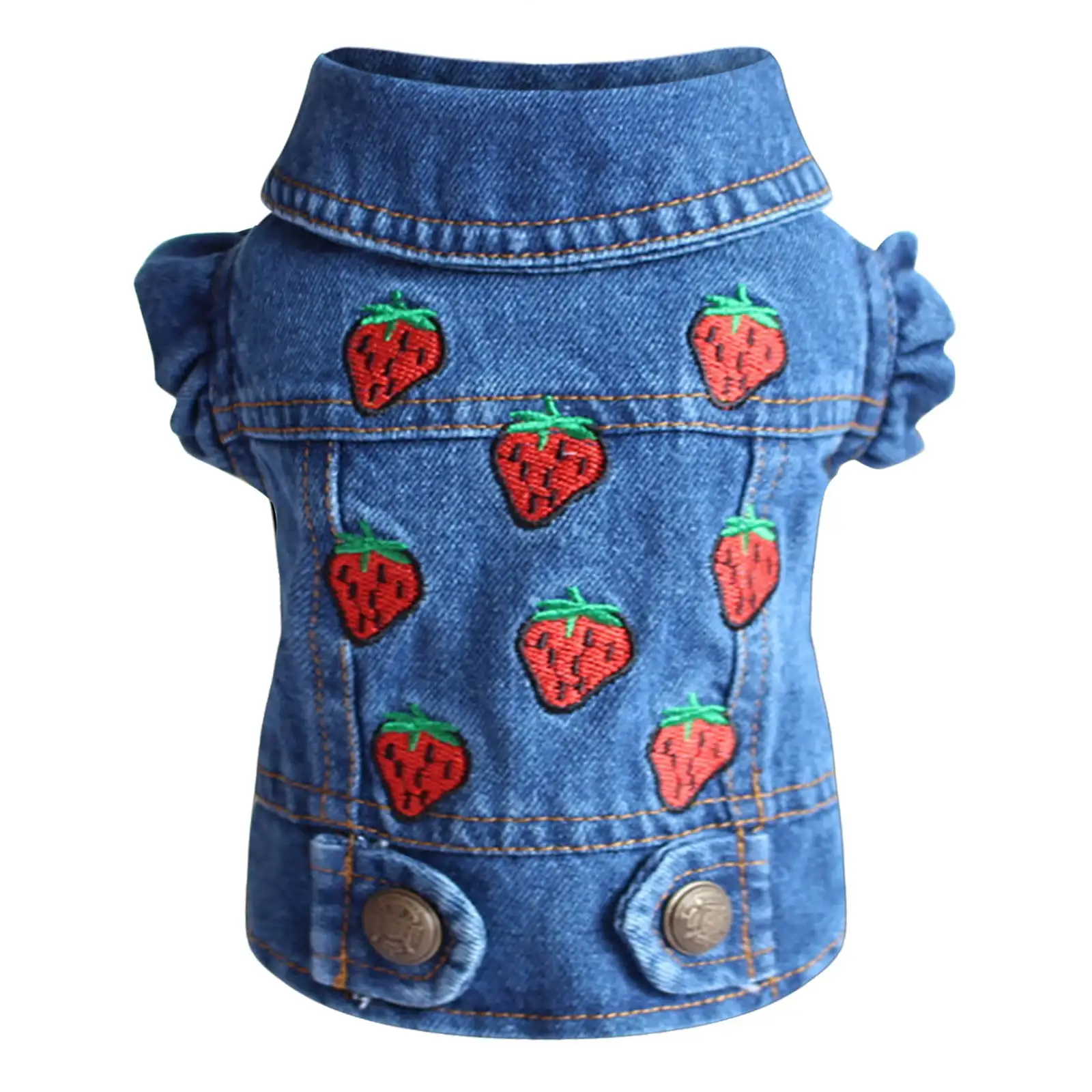 CICRKHB Dog Clothes Dog Jean Jacket Cool Shirt Breathable Spring Fashion Vest Clothing for Small Dogs Cats Pet Supplies Blue