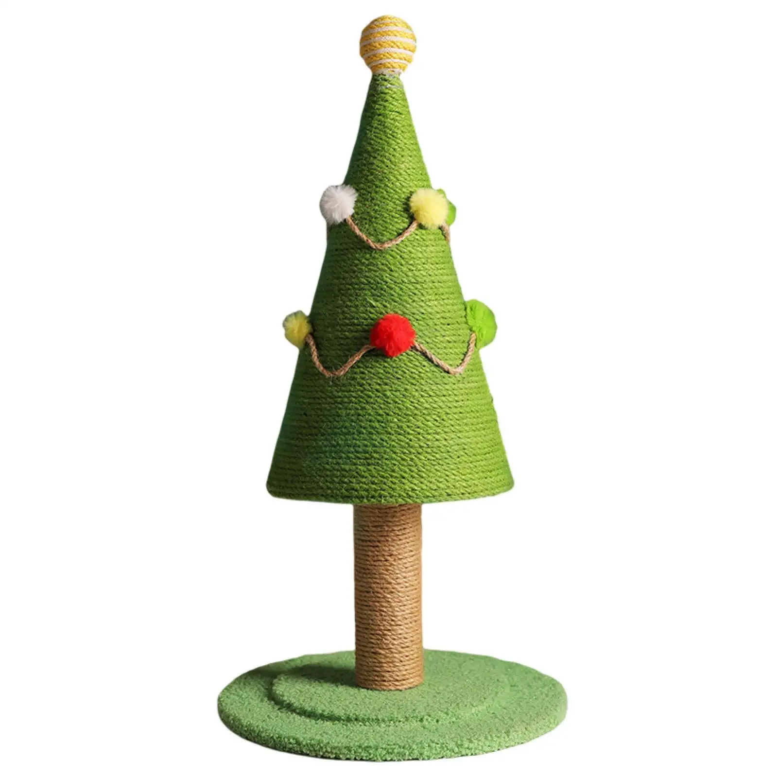 COOLL Cat Scratching Board Christmas Tree Shape Cat Grab Column Natural Sisal Cat Scratching Post for Pets