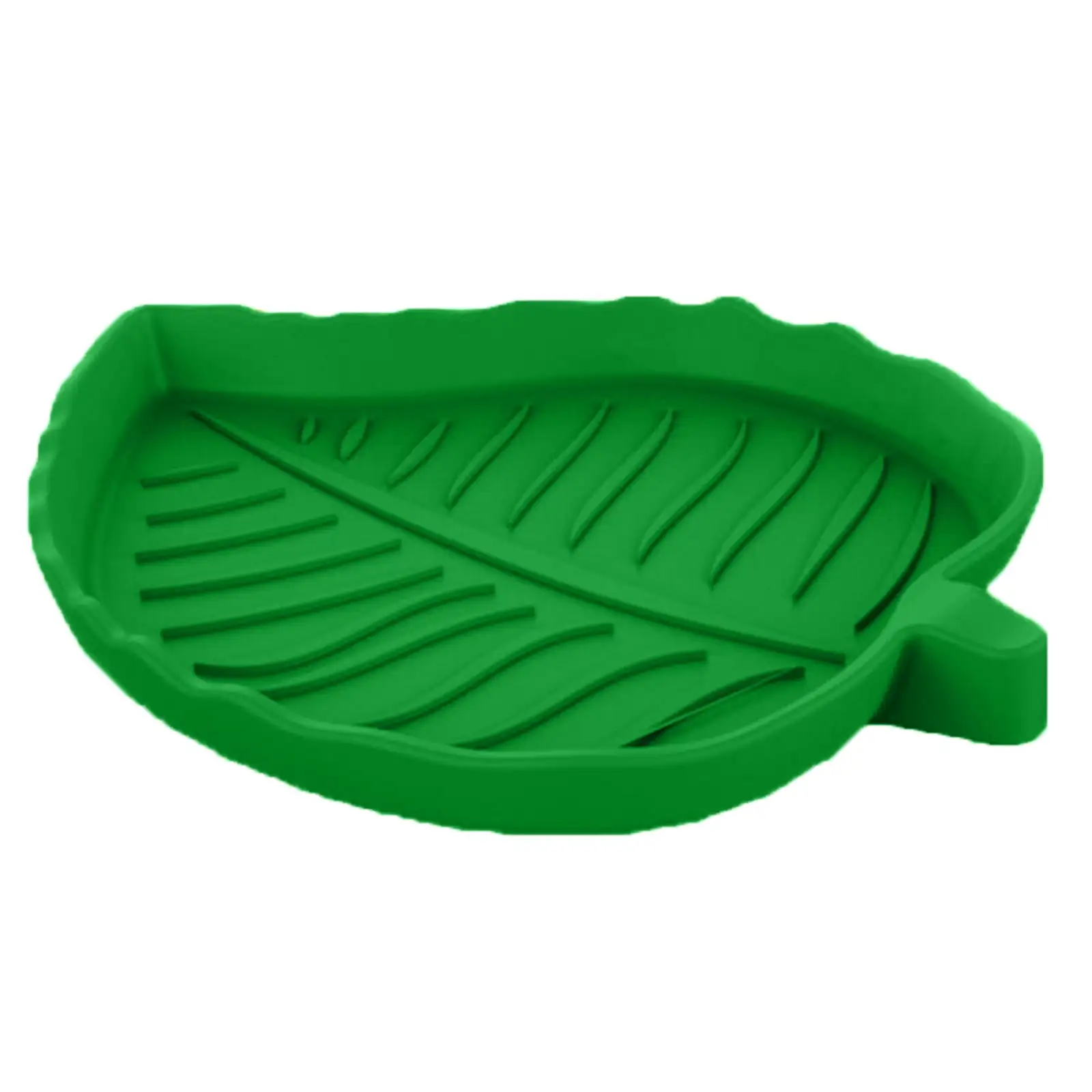 CQININI Pet Supplies Leaf Shaped Reptile Water Food Bowl Dish For Turtle Drinking And Eating Turtle Food Dish For Gecko Bearded Dragon Green S