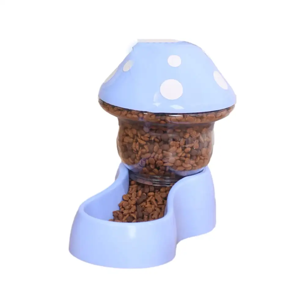 CSCHome Dog Water Dispenser Automatic Pet Food Dispenser |clear Mushroom Shape Automatic Cat Food Dispenser for Small Medium Cats Dogs