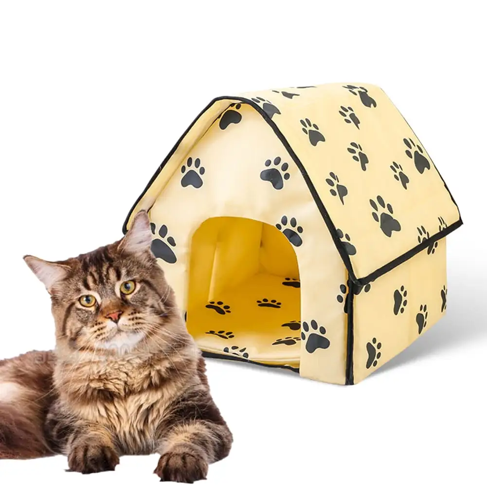 CSCHome Foldable Convenient Cat Kennel Four Seasons Pet House Waterproof Roof Washable Collapsible Dog Kennel Suitable for Small Medium Dog Kennel