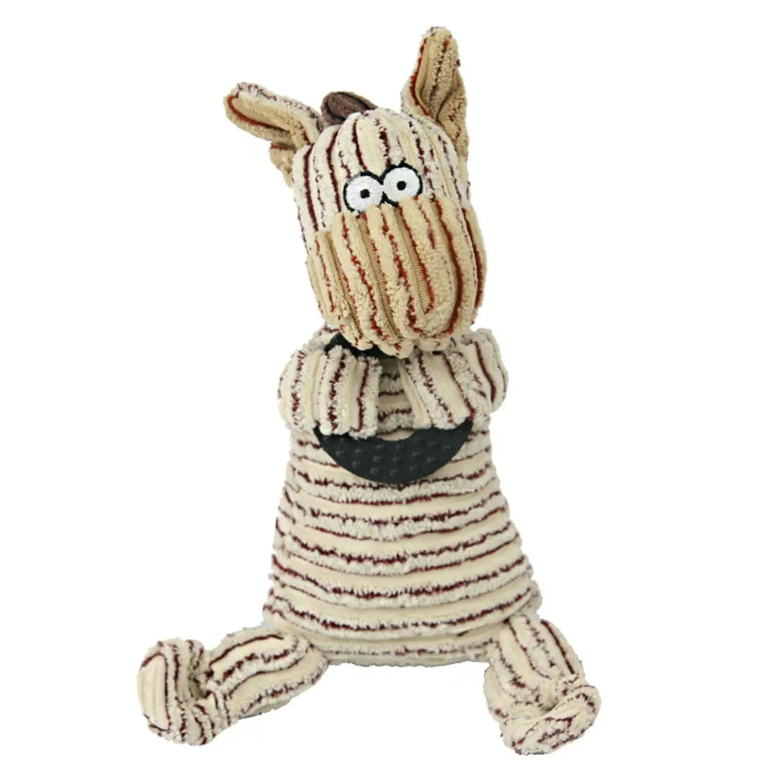 CUSSE Donkey Shaped Indestructible Dog Toy. Aggressive Chew Small. Medium and Large Breeds. Rubber Ring Plush Dog Toy Puppy Chew Toy Donkey