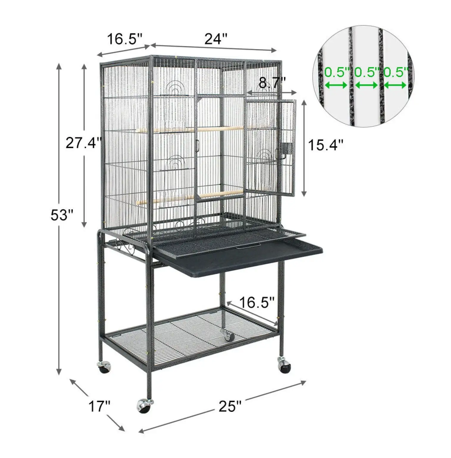 Cage Large Play Top Parrot Finch Cage Macaw Cockatoo Pet Supplies 53