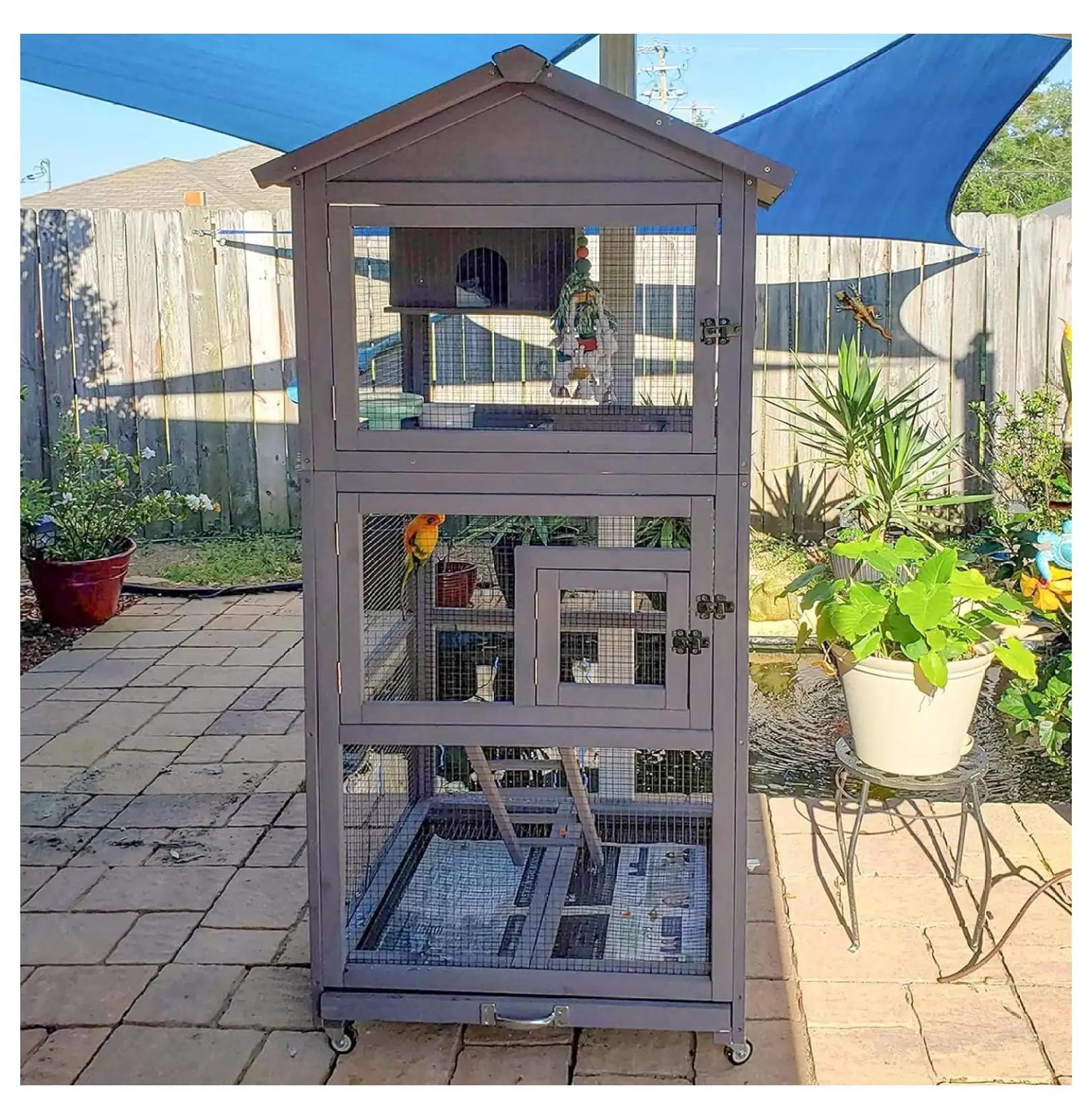 Cage Outdoor Parakeet Cage Large Wooden Aviary Cage Indoor Parrot Cage House