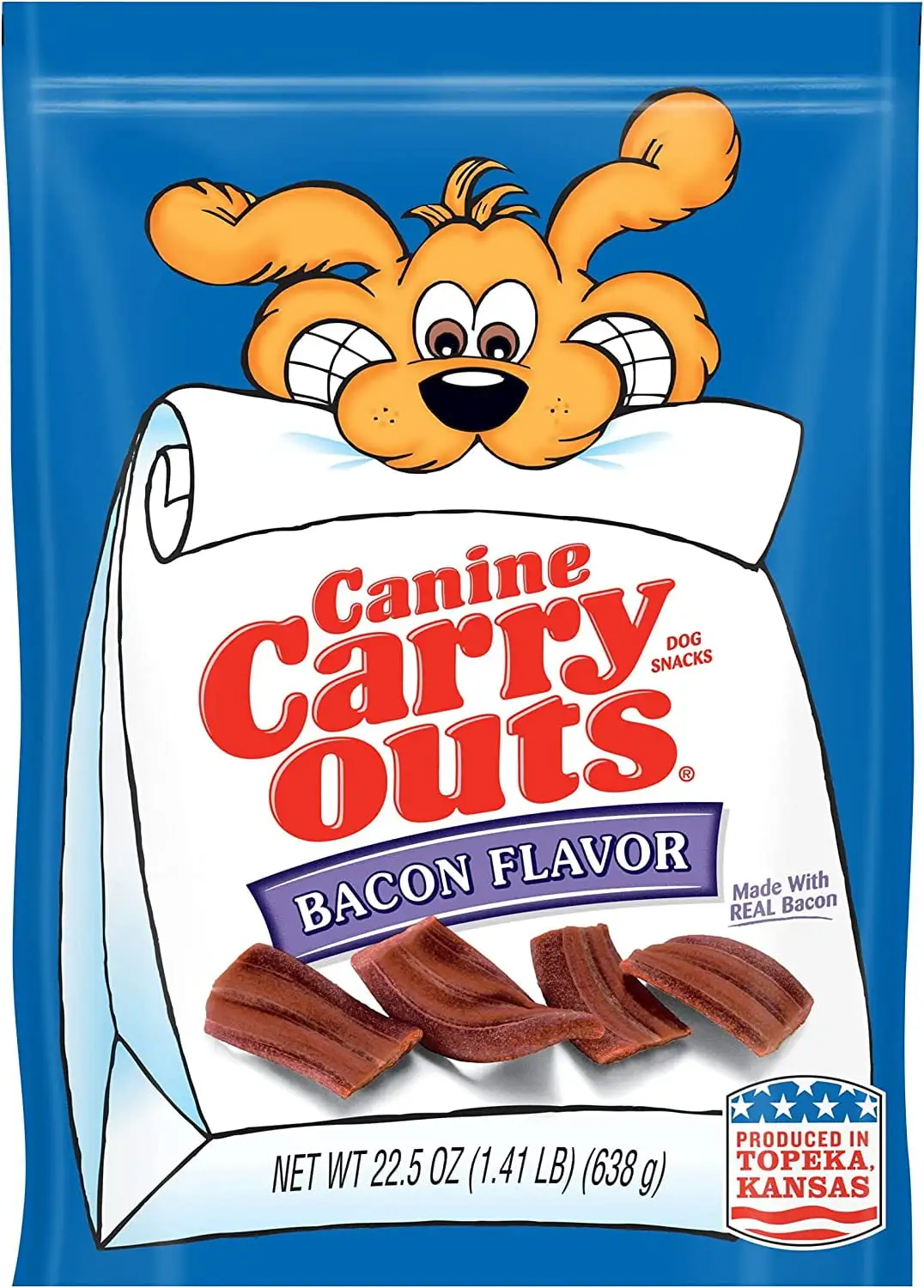 Canine Carry Outs Bacon Flavor Dog Treats. 22.5 oz Bag