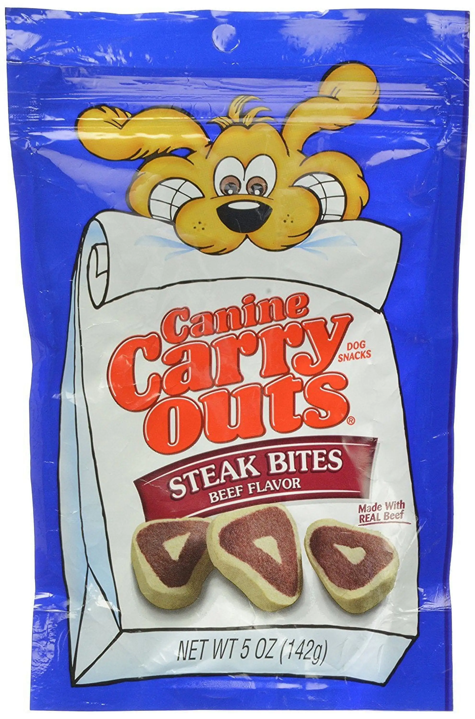 Canine Carry Outs Steak Bites Beef Flavor Chewy Dog Snacks. 5-Ounce