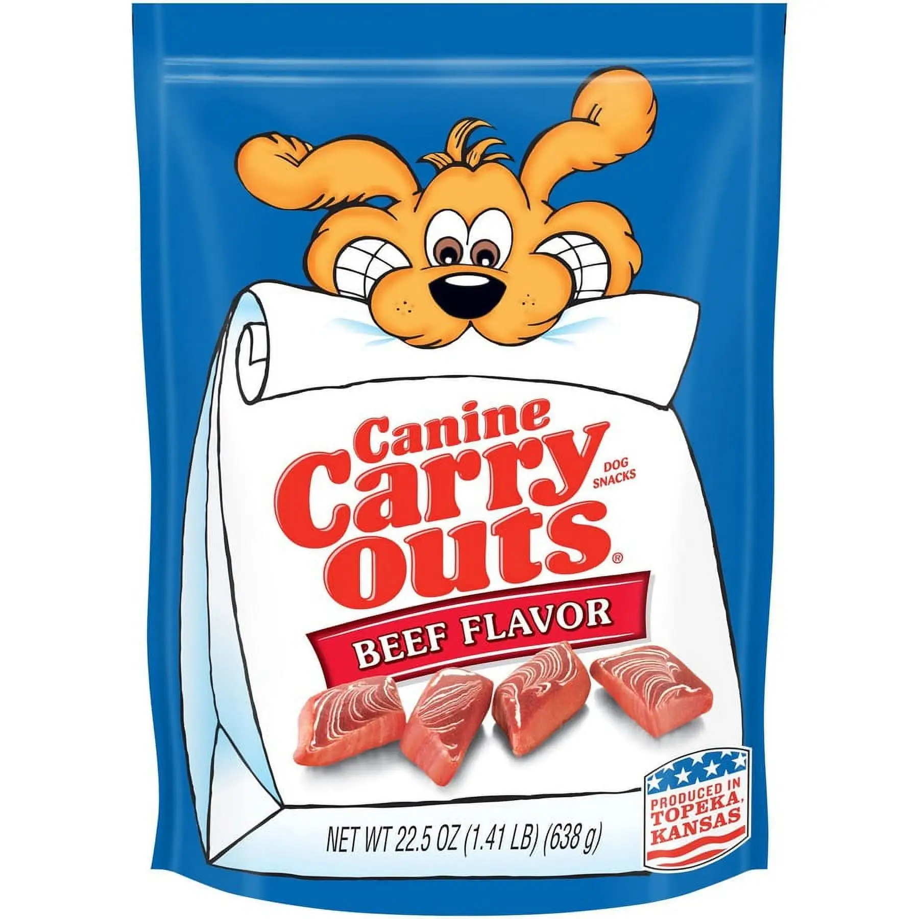 Canine Carryouts Beef Flavor Chewy Dog Treats - For Dog - Chewy - Beef Flavor | Bundle of 5 Each