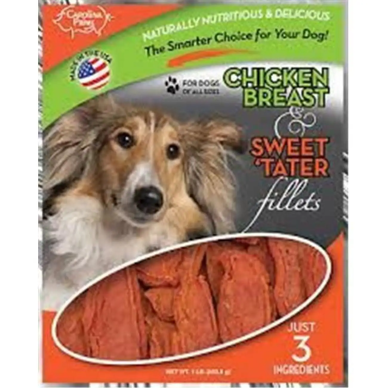 Carolina Prime Chicken Breast and Sweet ?Tater Fillets Dog Treats. 16 oz