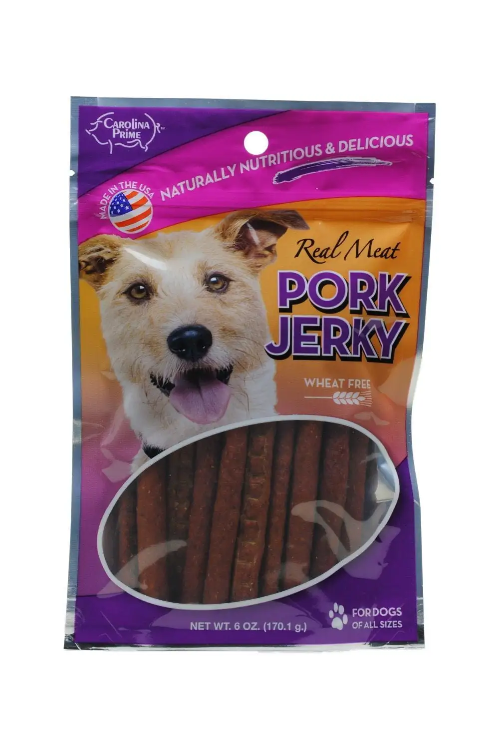 Carolina Prime Pork Jerky Dog Treats. 6 oz