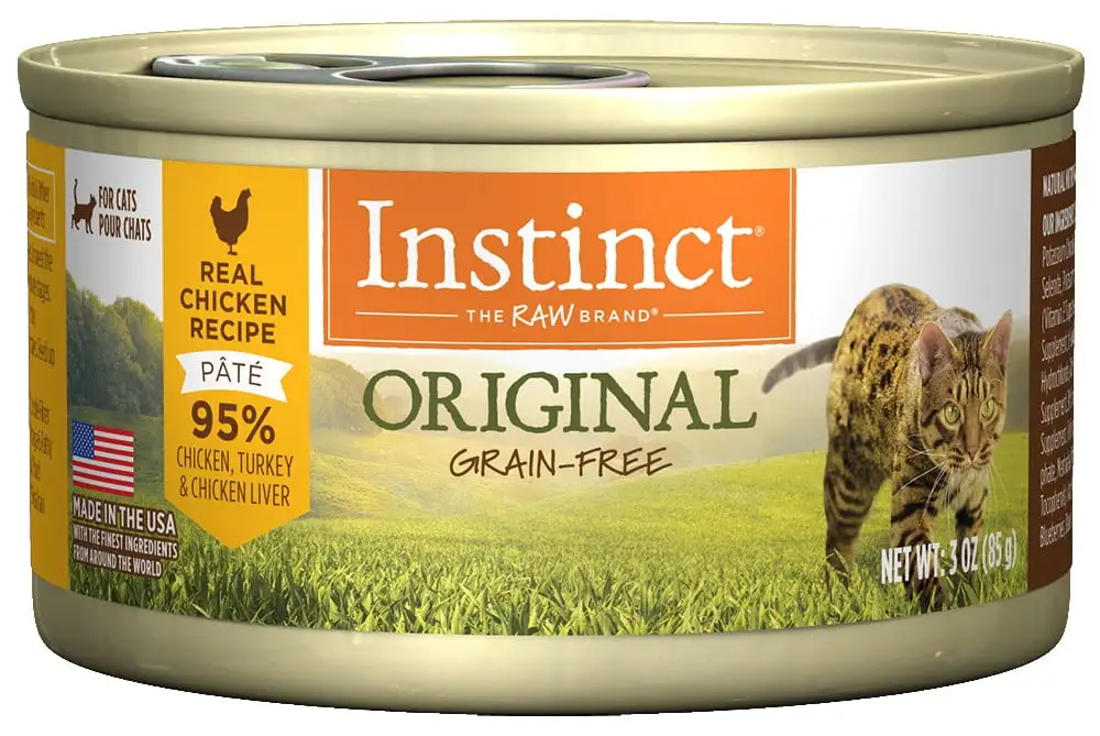 (Case of 24) Instinct Original Grain-Free Real Chicken Recipe Natural Wet Canned Cat Food by Nature's Variety. 3 oz. Cans