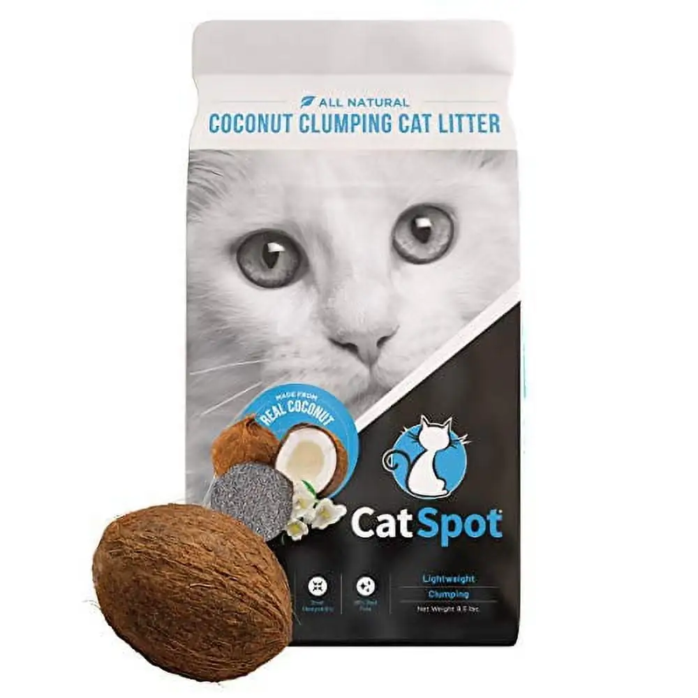 Castspot Coconut Clumping Cat Litter. All Natural. Chemical Free. Light Weight Cat Litter - 8.5 lbs.