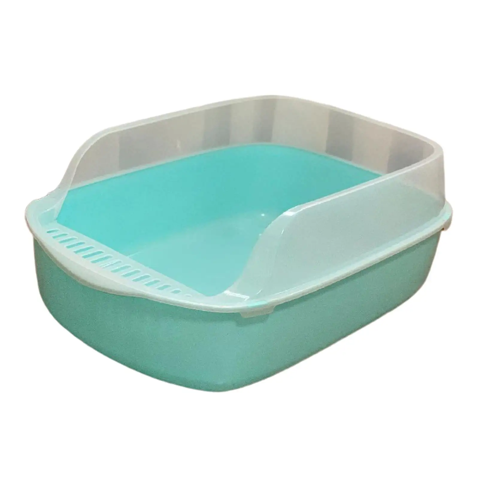 Cat Anti Splashing Pet Litter Tray for Indoor Cats Small Animals Green