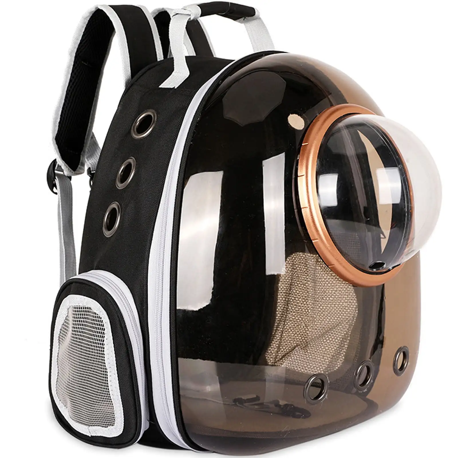 Cat Backpack. Space Capsule Pet Carrier Backpack Air Approved Cat Backpack Bag for Carrying Cat Hiking Travel Outdoor - Black