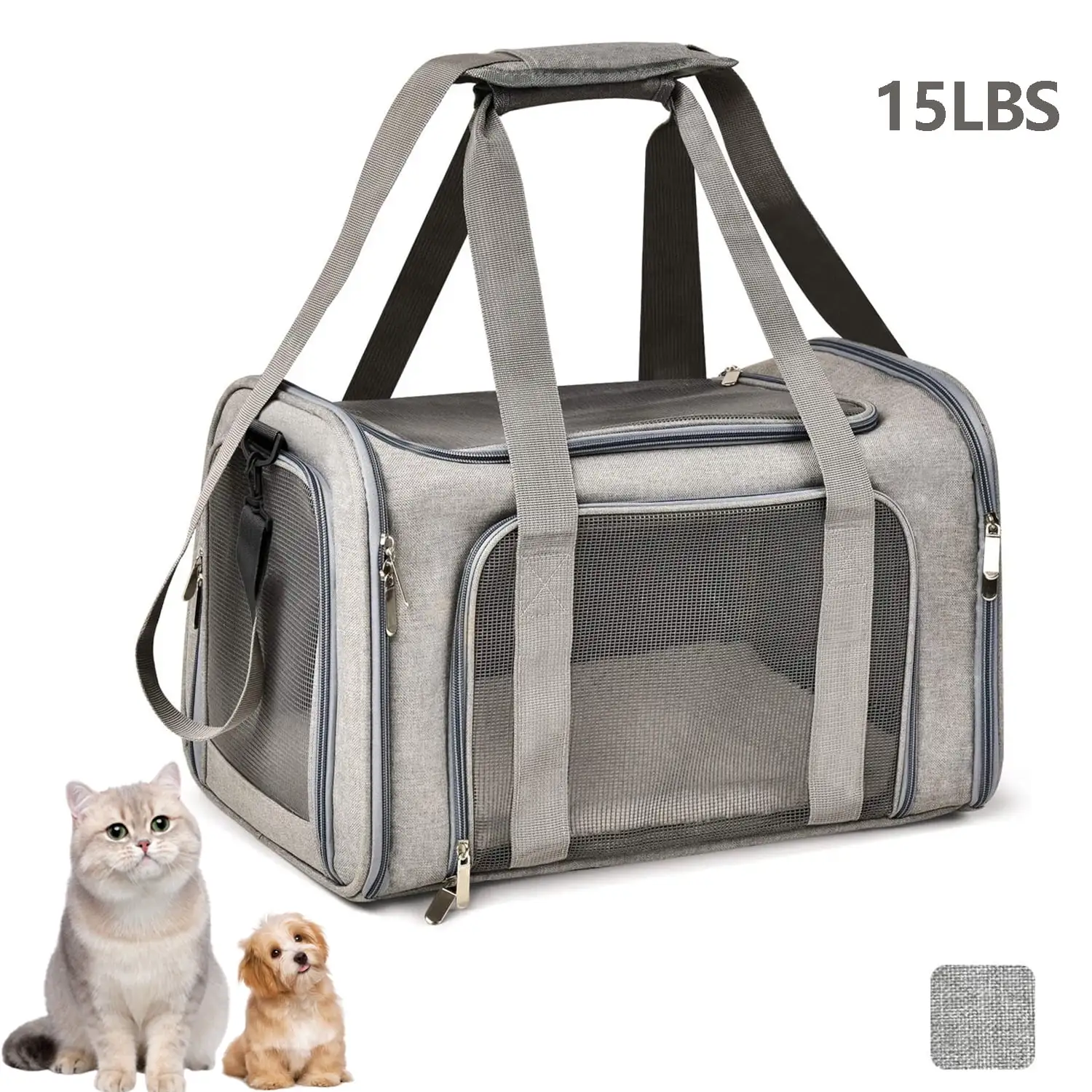 Cat Carriers Dog Carrier Pet Carrier for Small Medium Cats Dogs Puppies up to 15 Lbs. TSA Airline Approved Small Dog Carrier Soft Sided. Collapsible Travel Puppy Carrier