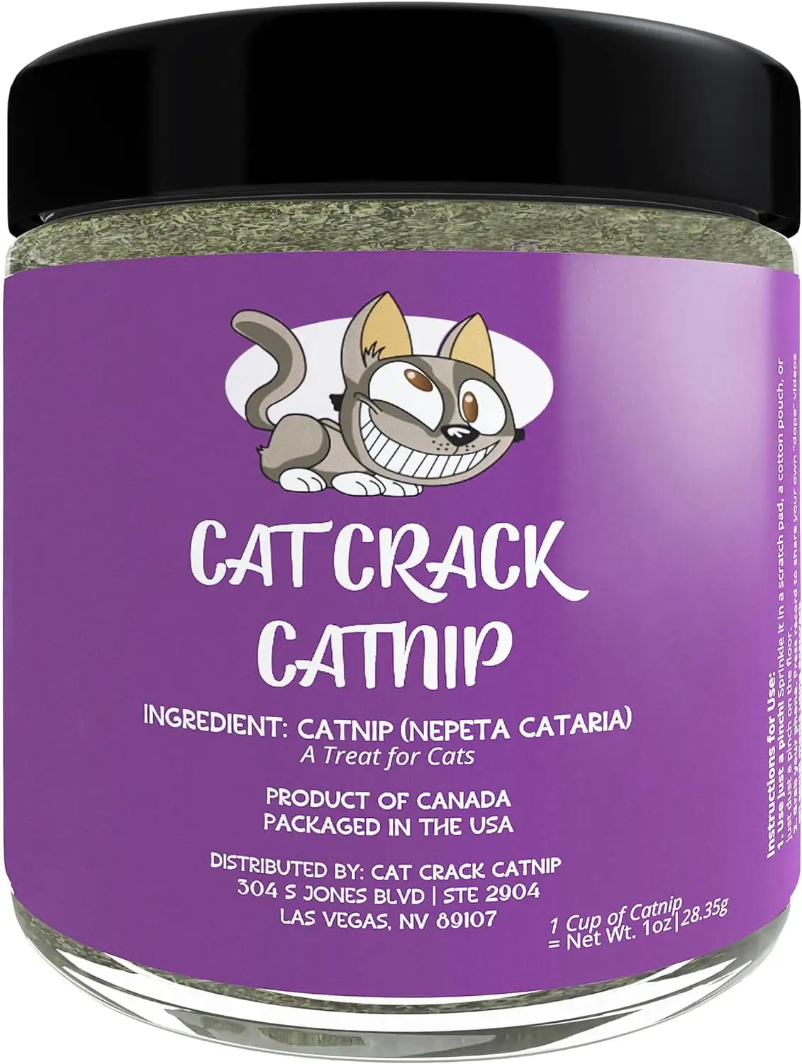 Cat Crack Catnip. Zoomie-Inducing Cat Nip For Cats. North American Made & 100% Natural. Safe & Non-Addictive Catnip Treats for Supplement Catnip Toys. Cat Supplies. & Catnip Spray (1 Cup)