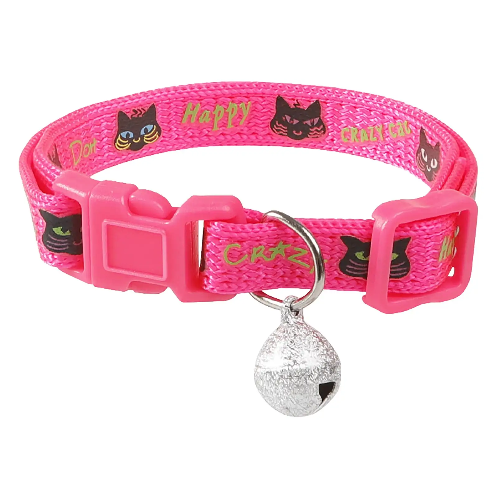 Cat Face Pattern Cat Collar With Bell Adjustable Cat Nylon Collars Cat Supplies Male Dog Collar with Bow Tie Dog Collar Leather Custom Cat Collars for Girl Cats Small Medium Dog Collar Cat Stress