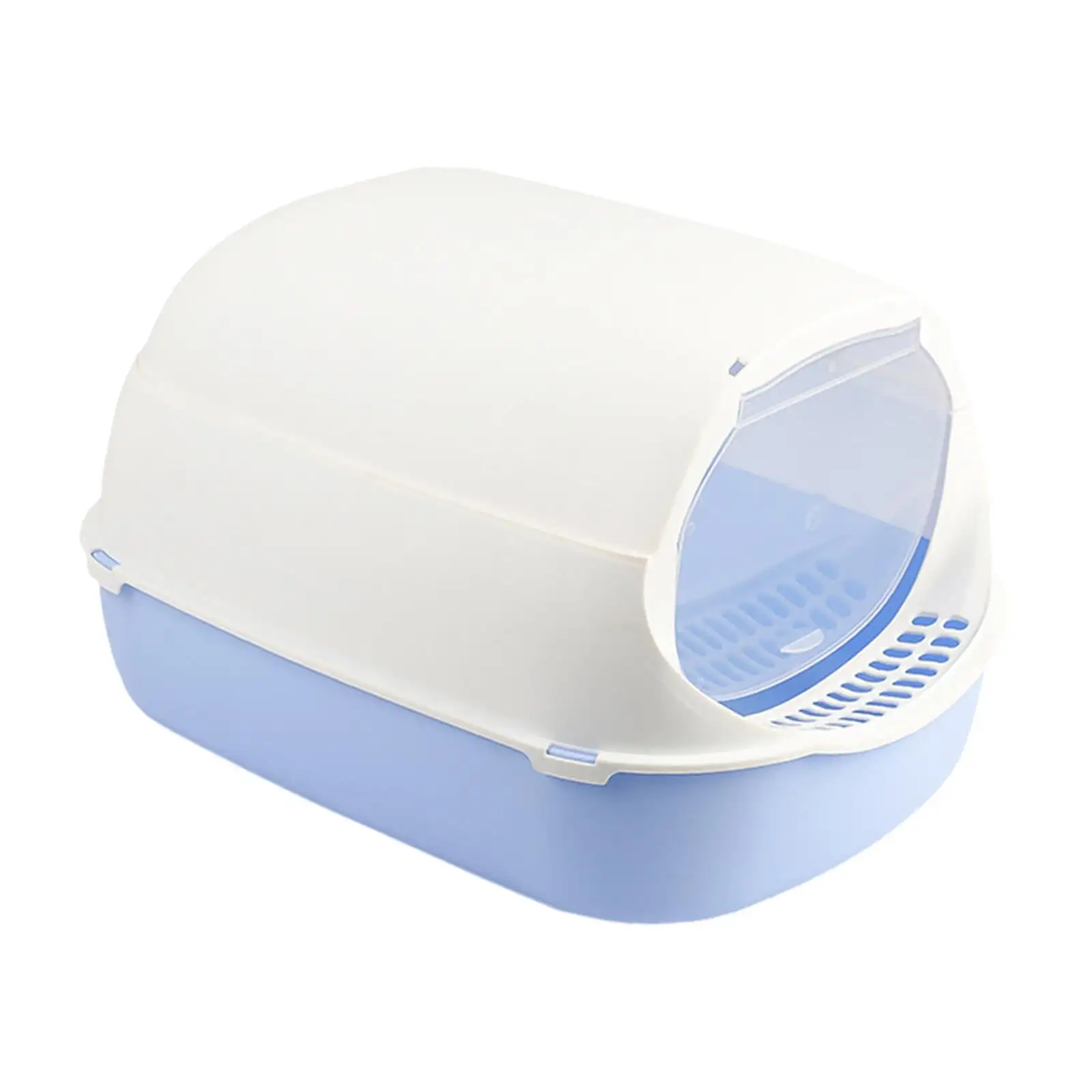 Cat Litter Box Fully Covered Cat Litter Box High Capacity for All Kinds of Cat Litter with Door Pet Supplies Pet Litter Tray Cat Deep Toilet Violet