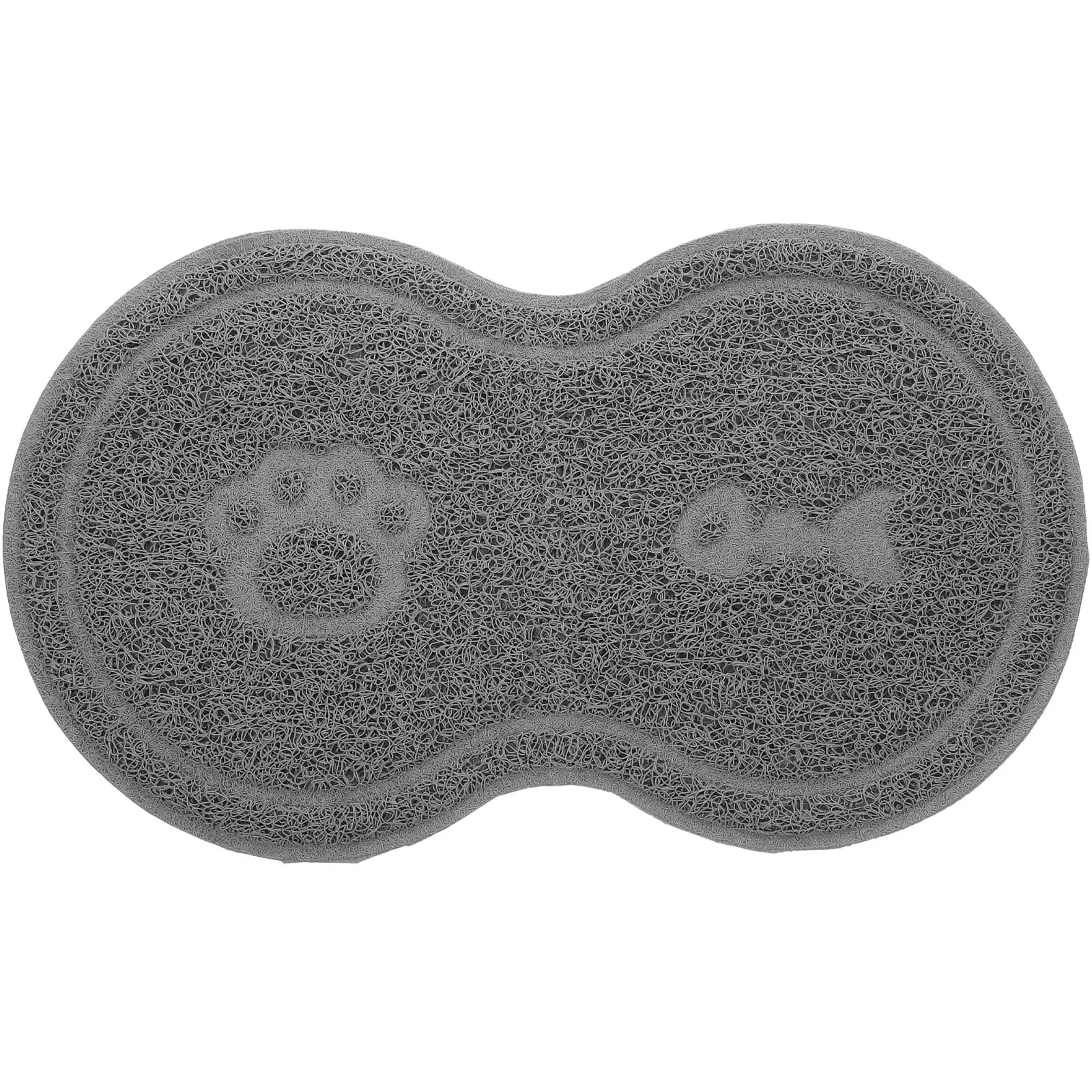 Cat Litter Mat Non-slip Pet Pet Dog Cat Puppy Kitten Dish Bowl Food Water Placemat Mat (Grey)