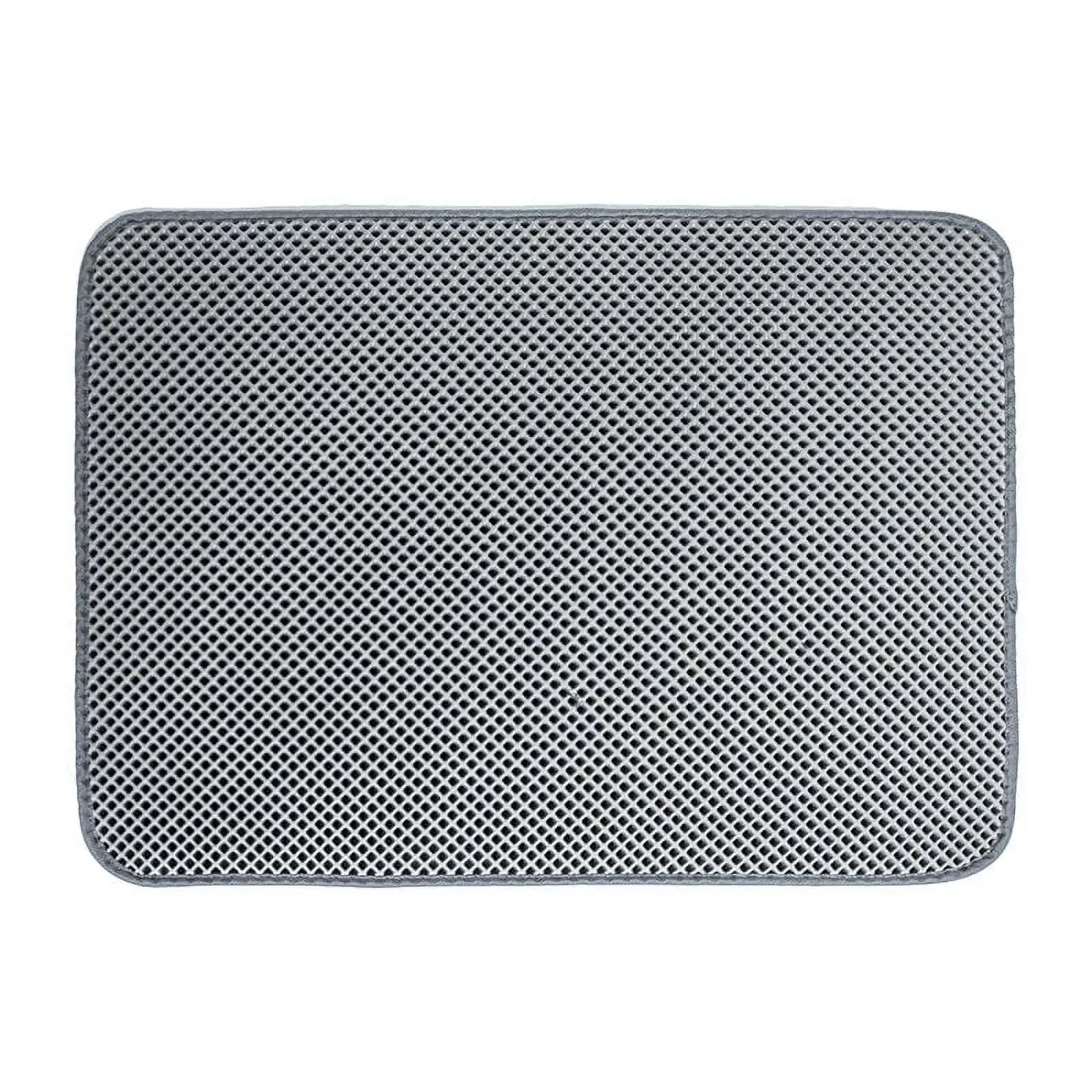 Cat Litter Mat Litter Trapping Mat. 11.81 X 17.22 Inch Double Layer Design Waterproof Urine Proof Trapper Mat for Litter Boxes. Large Size Easy Clean Scatter ControlGray