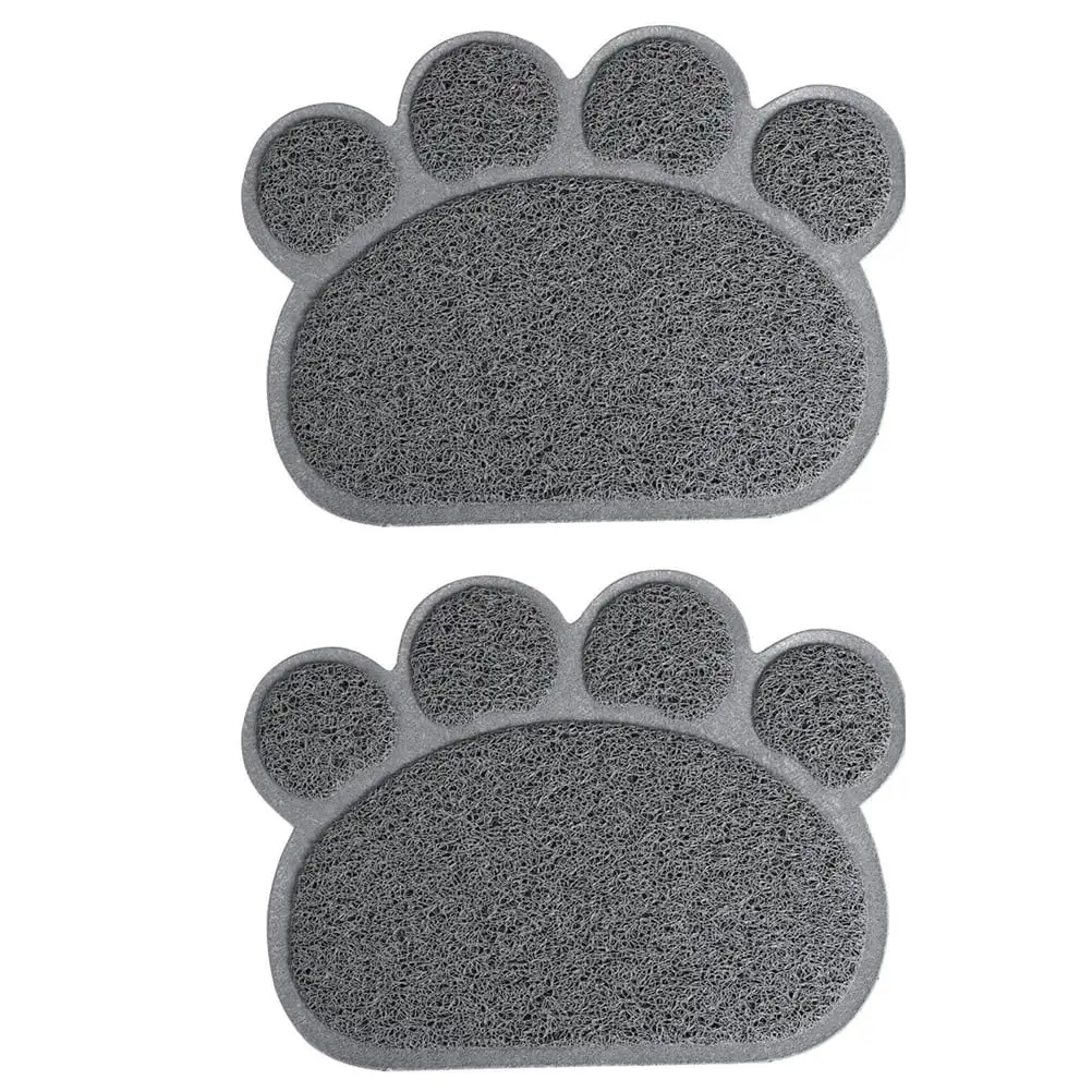 Cat Mat Drinking Bowl Pad Pet for Food Water Pvc Kitchen Matts Snuffle Dogs Feeders Mats Litter 2 Pcs