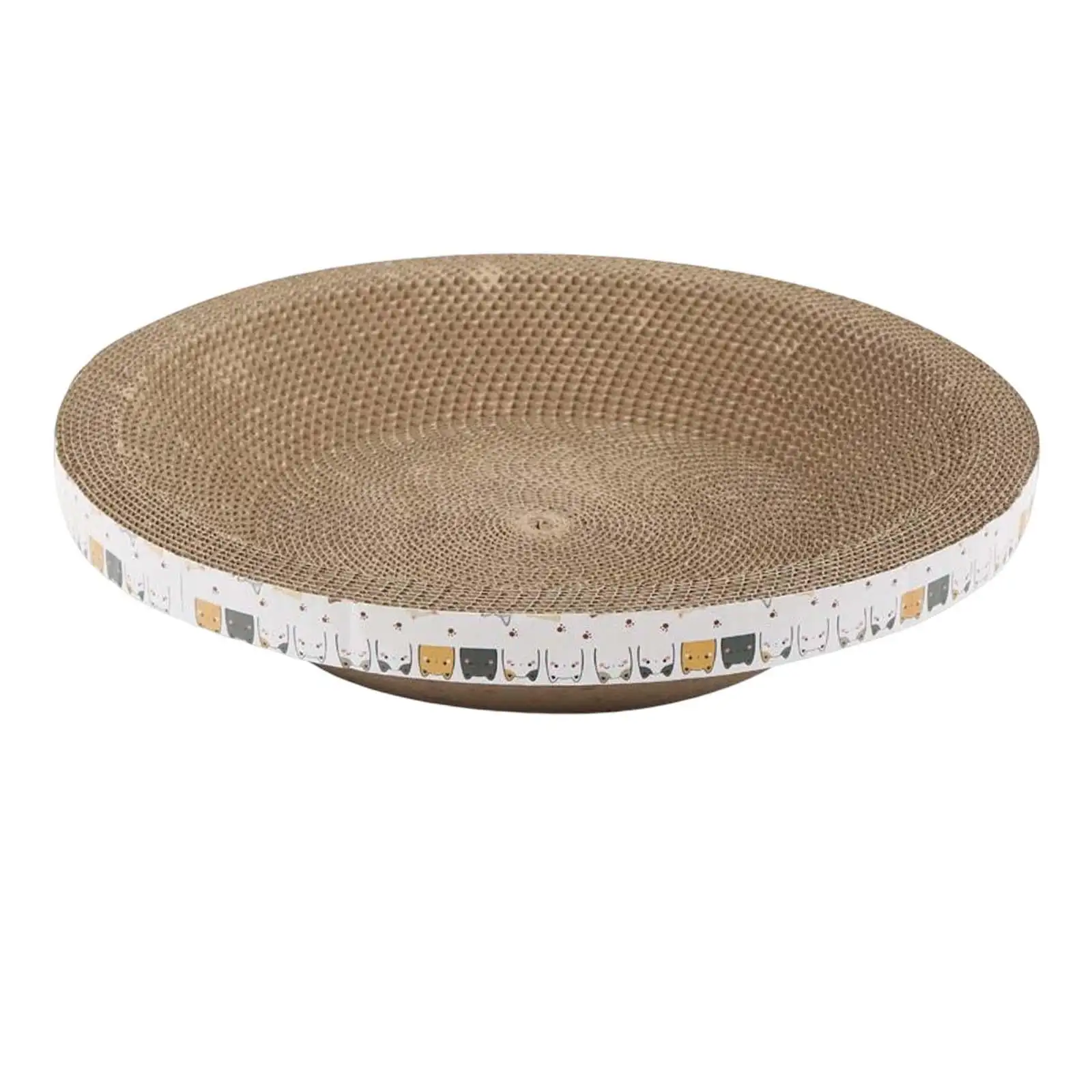 Cat Scratcher Cardboard.Oval Cat Scratch Pad Bowl Nest for Indoor Cats Grinding Claw. Cat Scratching Board Corrugated Lounge Furniture Protector 40cmx40cmx9cm