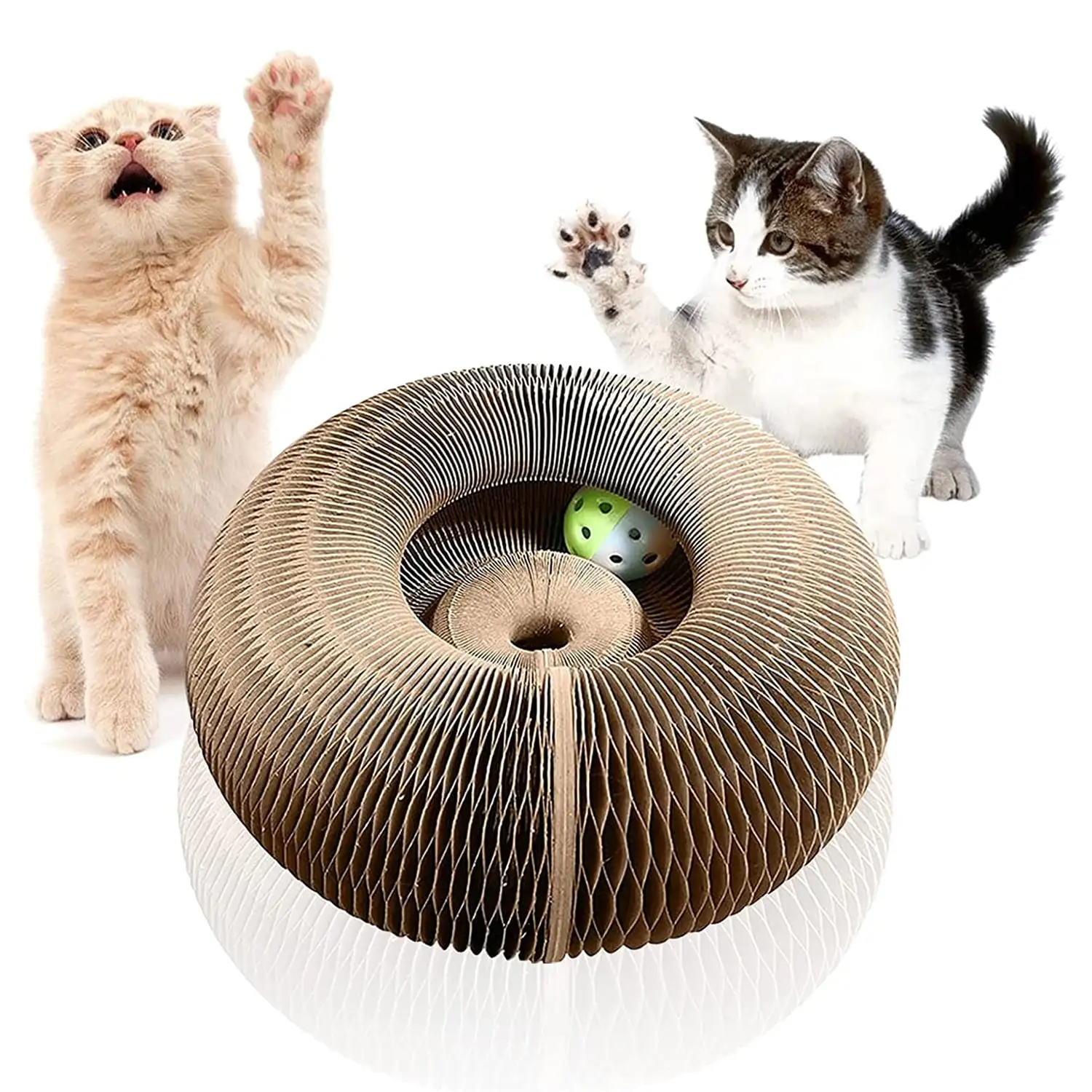 Cat Scratching Board. Foldable Scratching Mat for Cats with Bells. Cat Toy Scratching Mat Scratching Pads for Cats. Cat Scratchers. Corrugated Cardboard Paper Scratching Cardboard for Cat