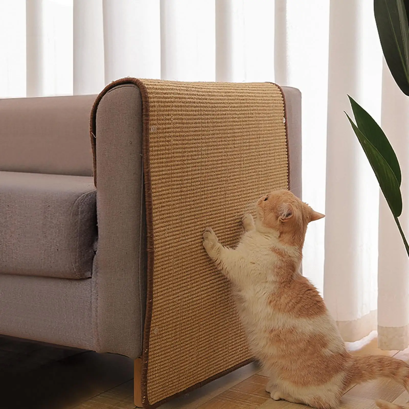 Cat Scratching Mat Furniture Protector Sisal Kitten Scratch Mat Board Flat Scratcher Pet Claws Scratch Sofa Couch Chair 40cmx60cm