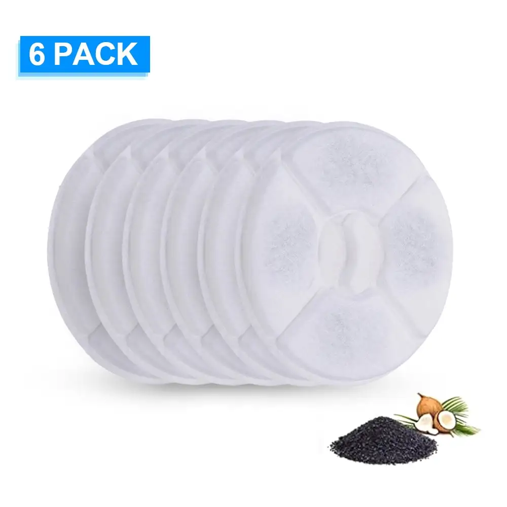 Cat Water Fountain Filters Replacement Filters for Flower Fountain Cat Water Fountain Water Dispenser 6PCS