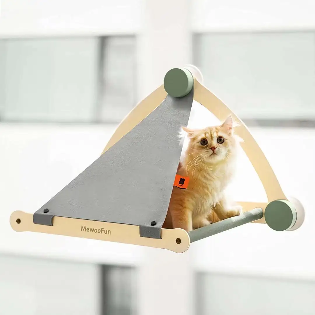 Cat Window Perch Cat Hammock Seat with Strong Suction Cups Holds up to 30 lbs.Gray