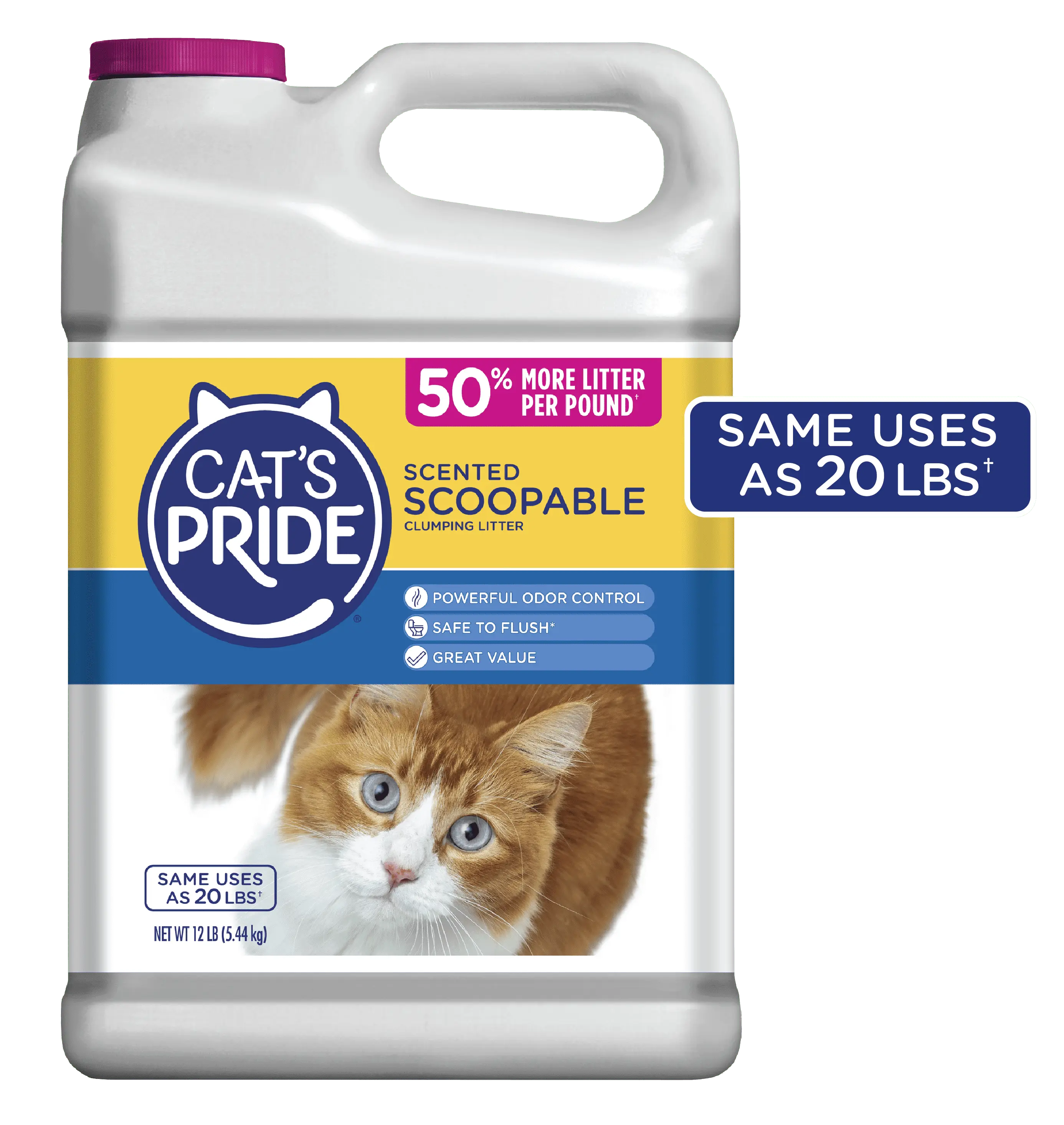 Cats Pride Scoopable Scented Lightweight Clumping Cat Litter. 12 lb Jug